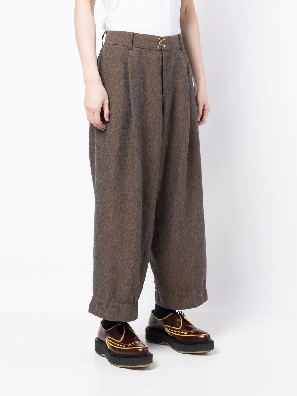 cropped wide-leg trousers - 3