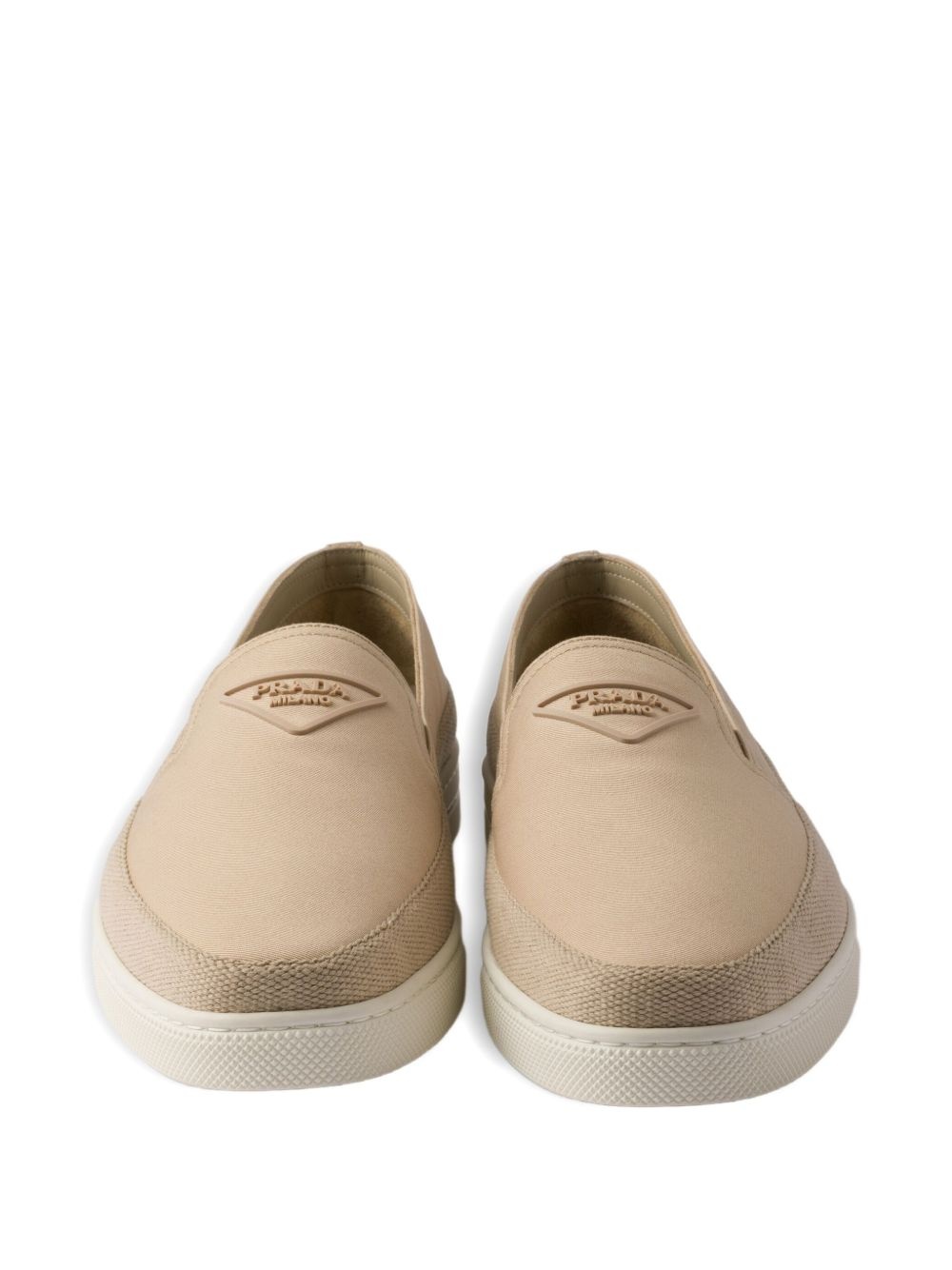 embossed-logo slip-on loafers - 5
