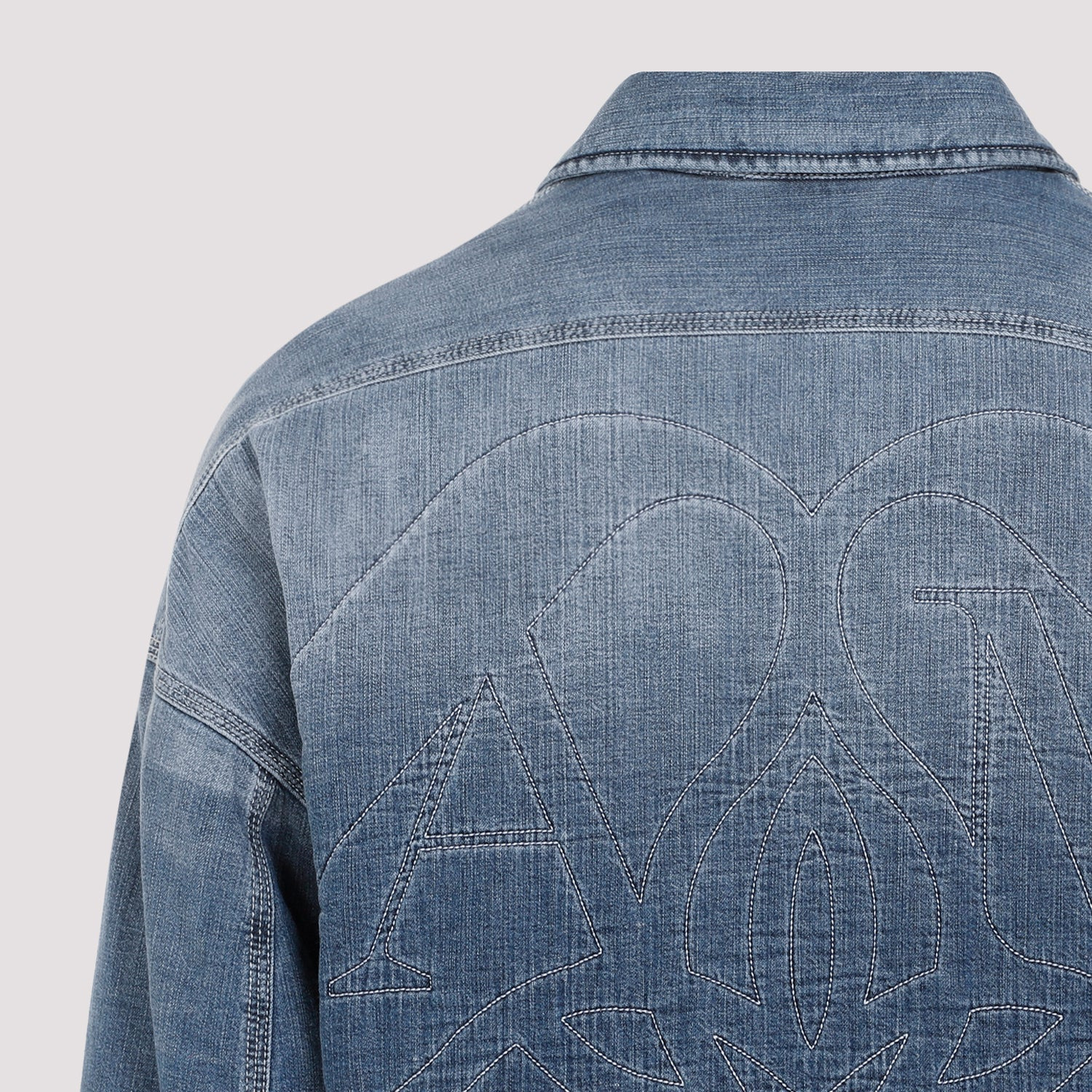 Alexander Mcqueen Quilted Denim Shirt Men - 3