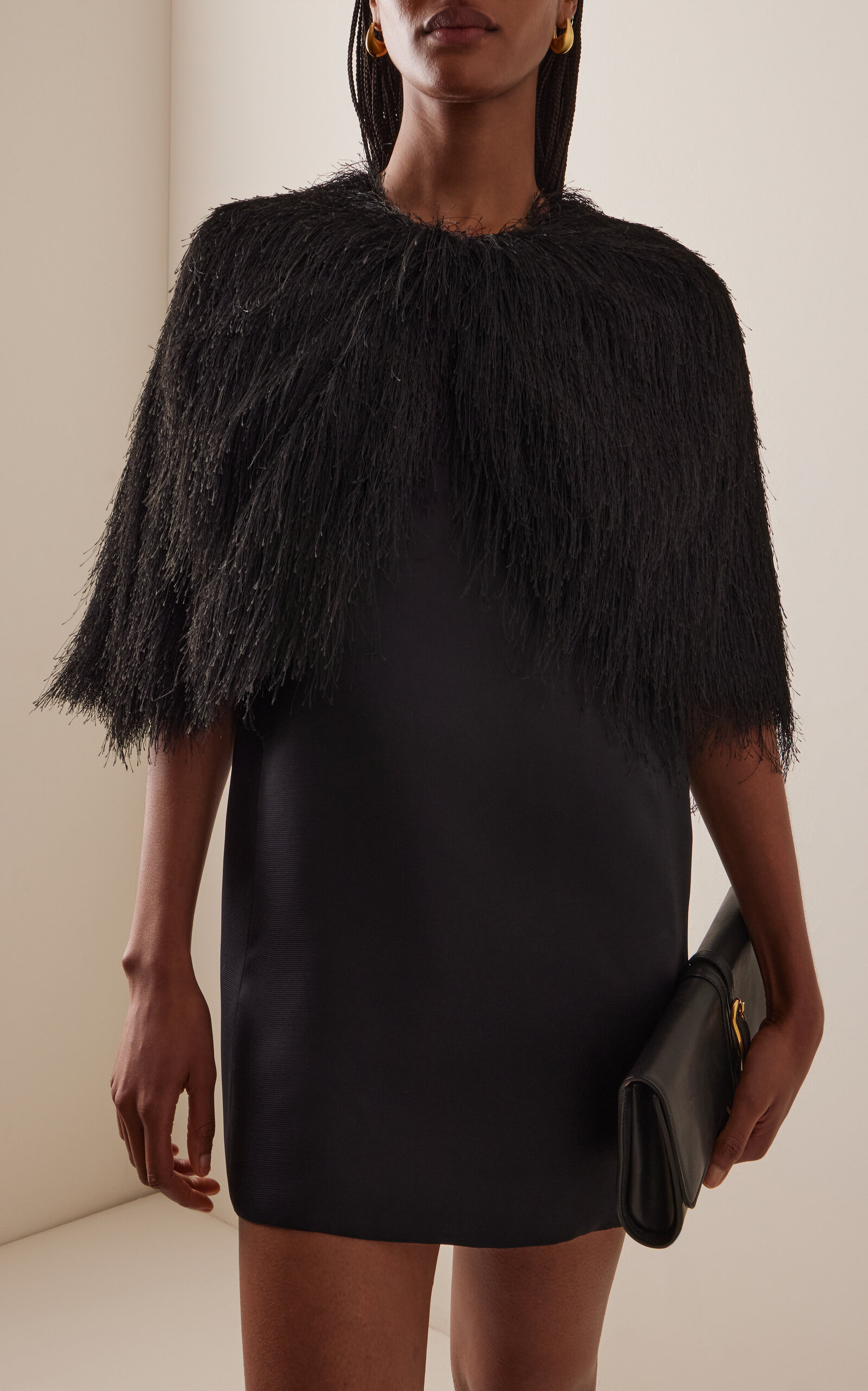 Pinla Fringed Cape black - 3