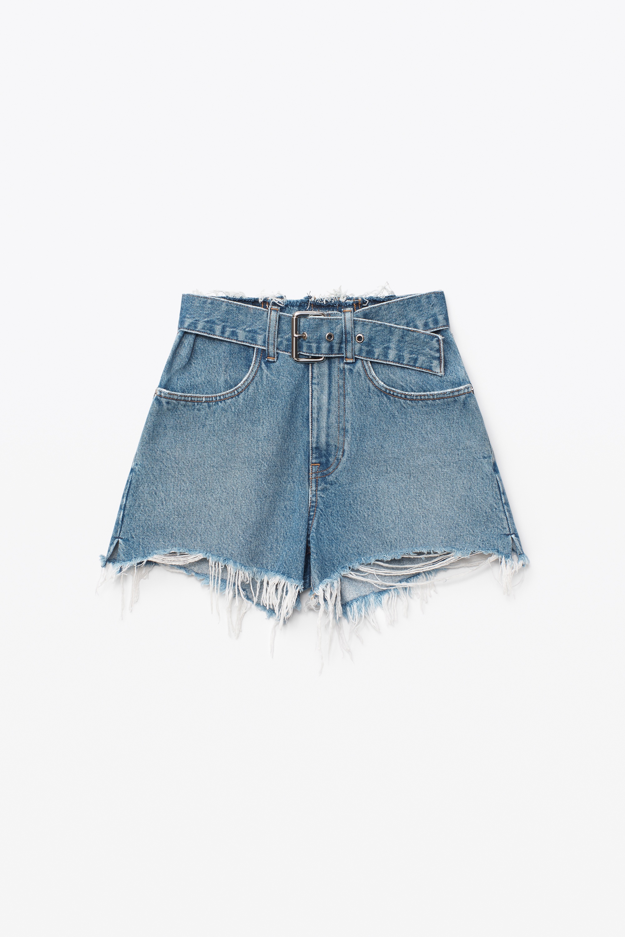 BELTED PAPERBAG SHORTS - 1