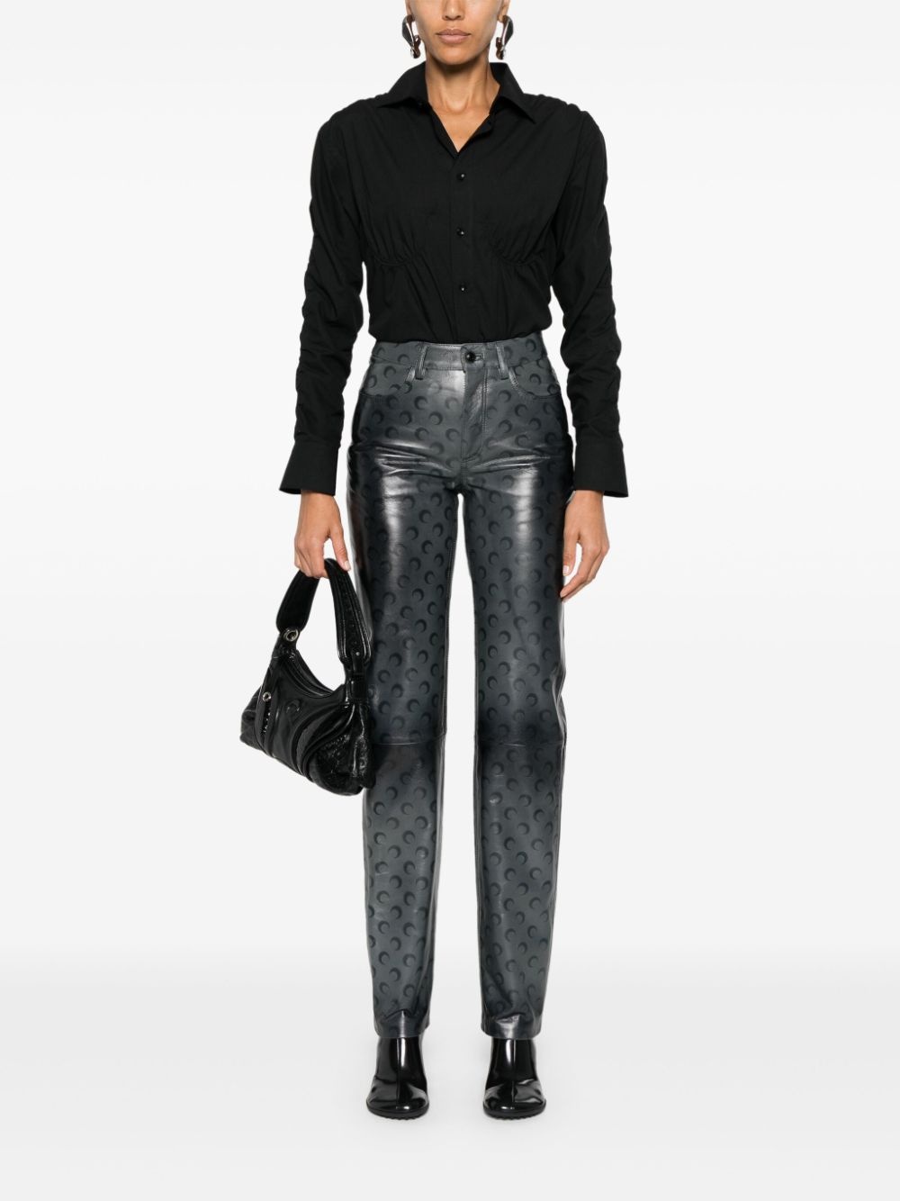 Moonogram straight-leg trousers - 2