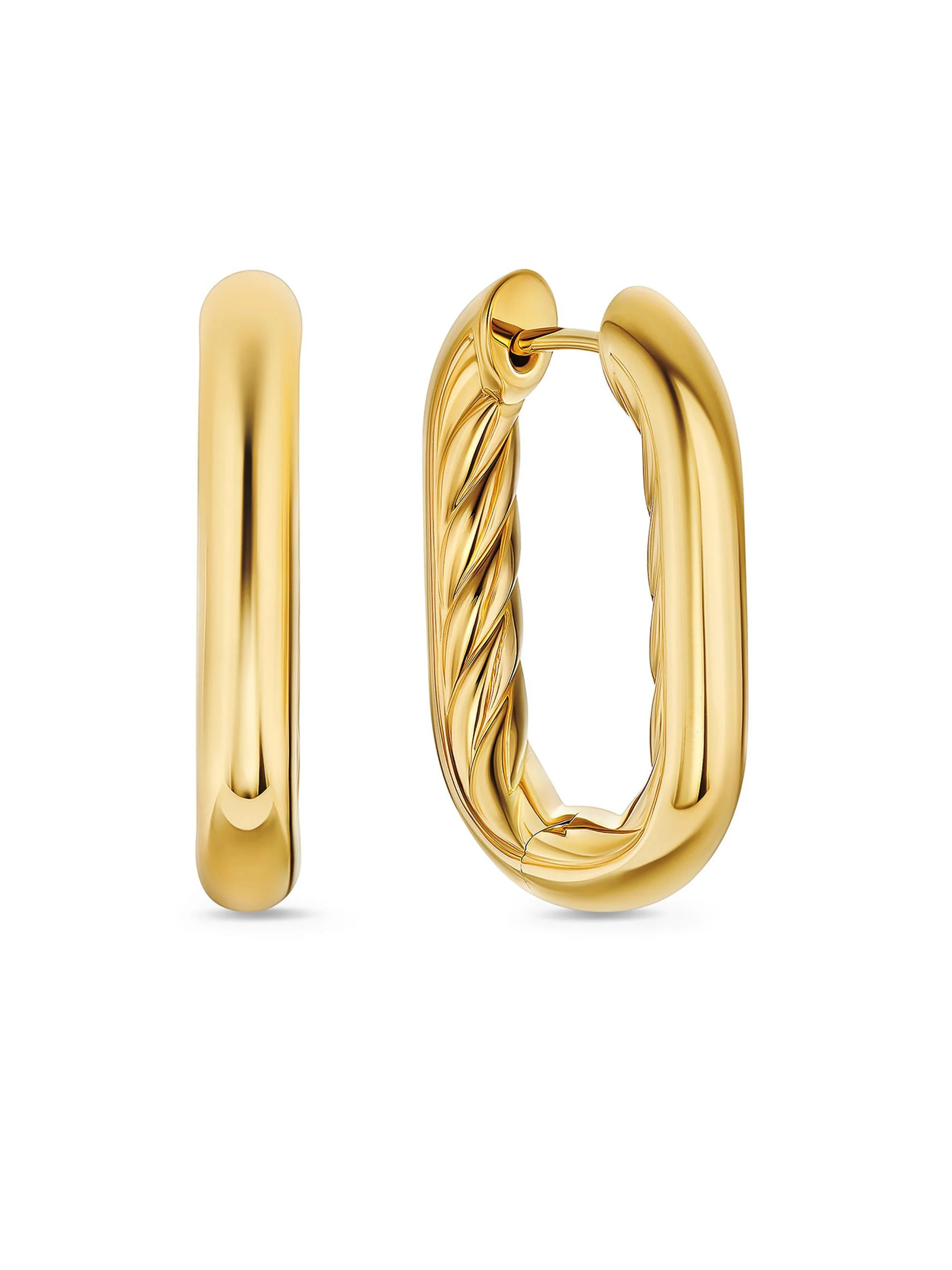 Women's Madison Smooth Hoop Earrings in 18K Yellow Gold, 24.3MM - Gold - 1