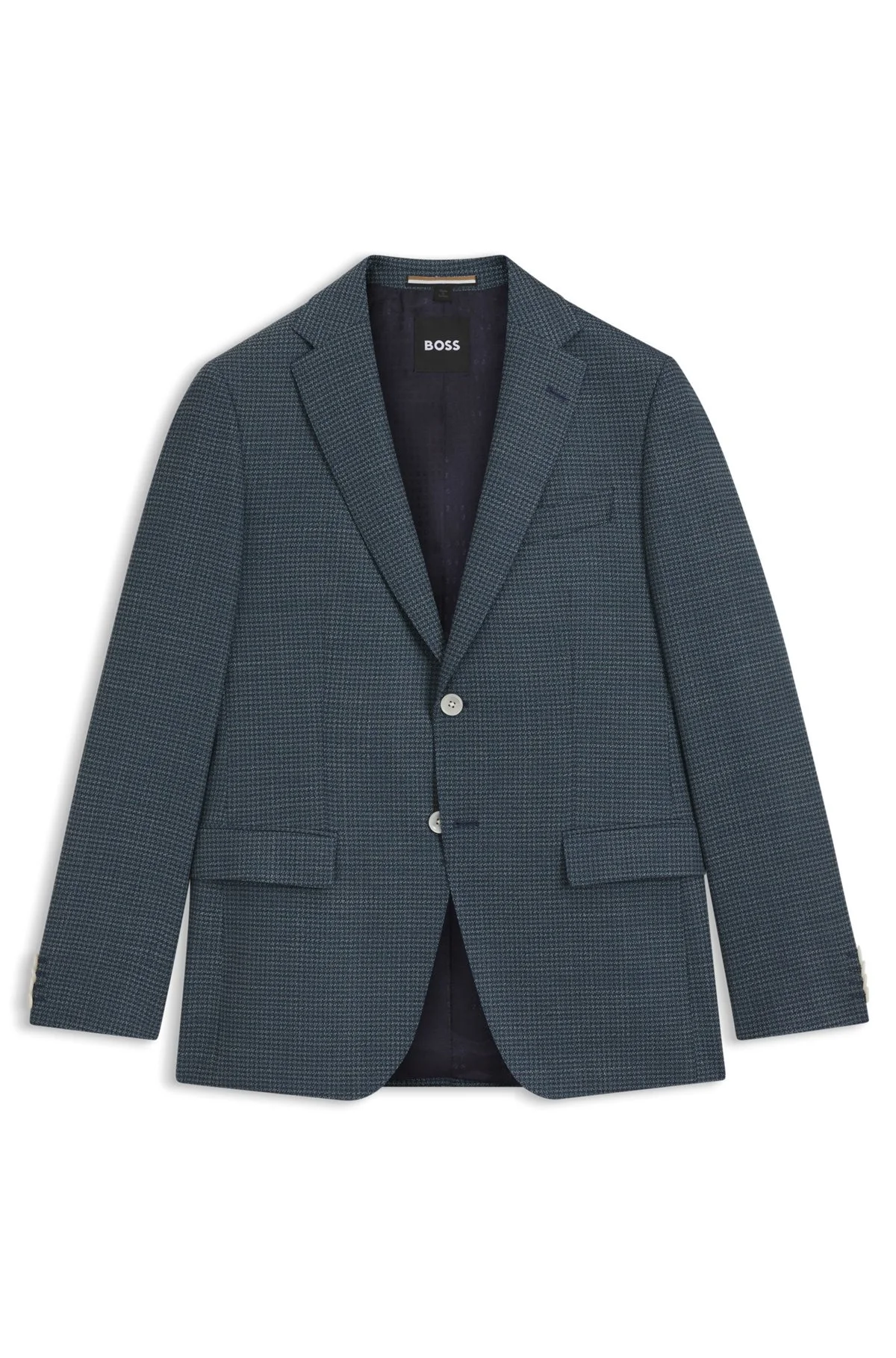 PATTERNED WOOL SUIT JACKET WITH CREASE RESISTANCE - 1