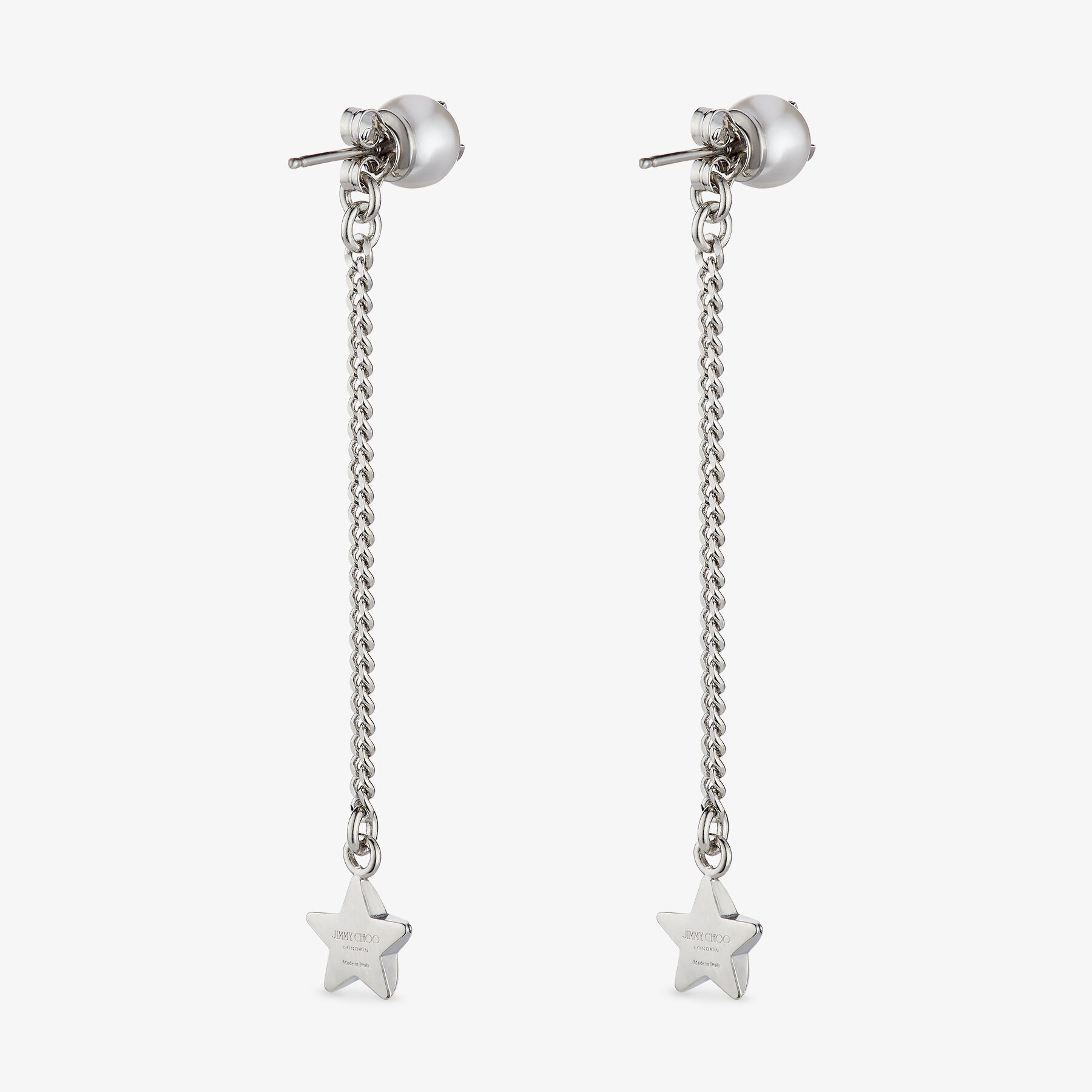Jimmy Choo crystal-embellishment fringe earcuff - Silver