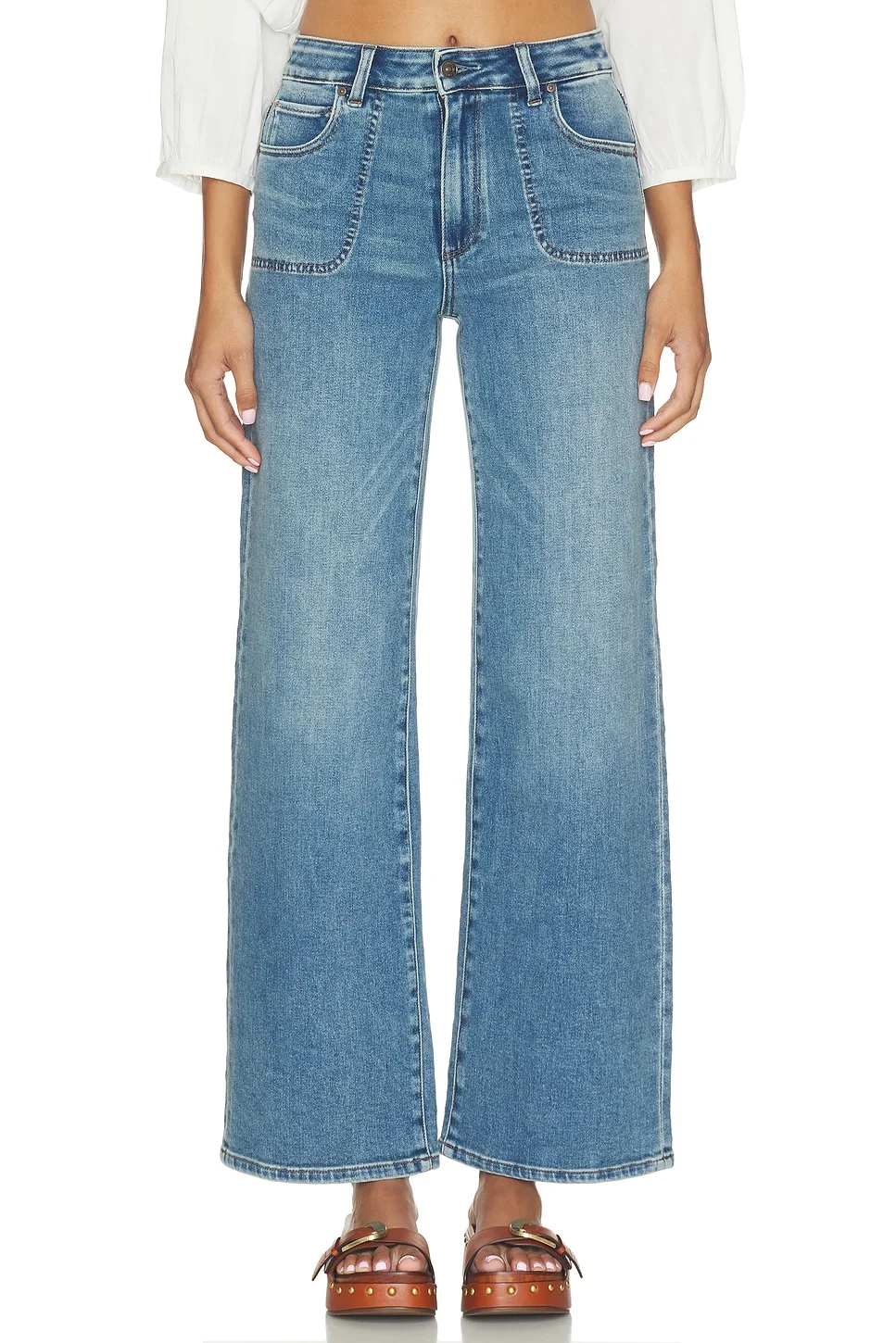 Anessa With Rounded Stitch Though Pockets Jean - 1