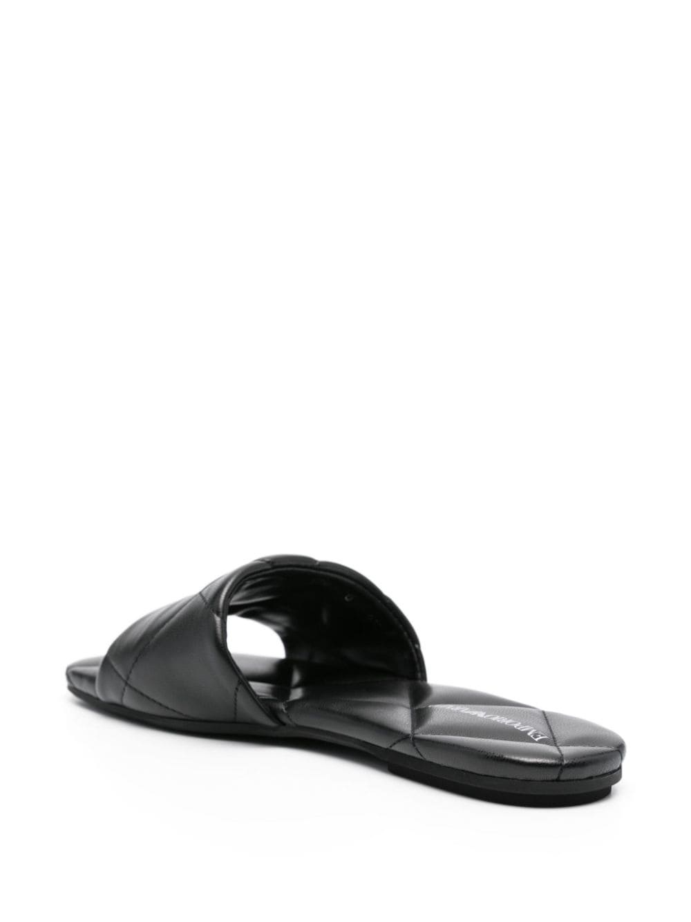 Quilted faux-leather sandals - 3