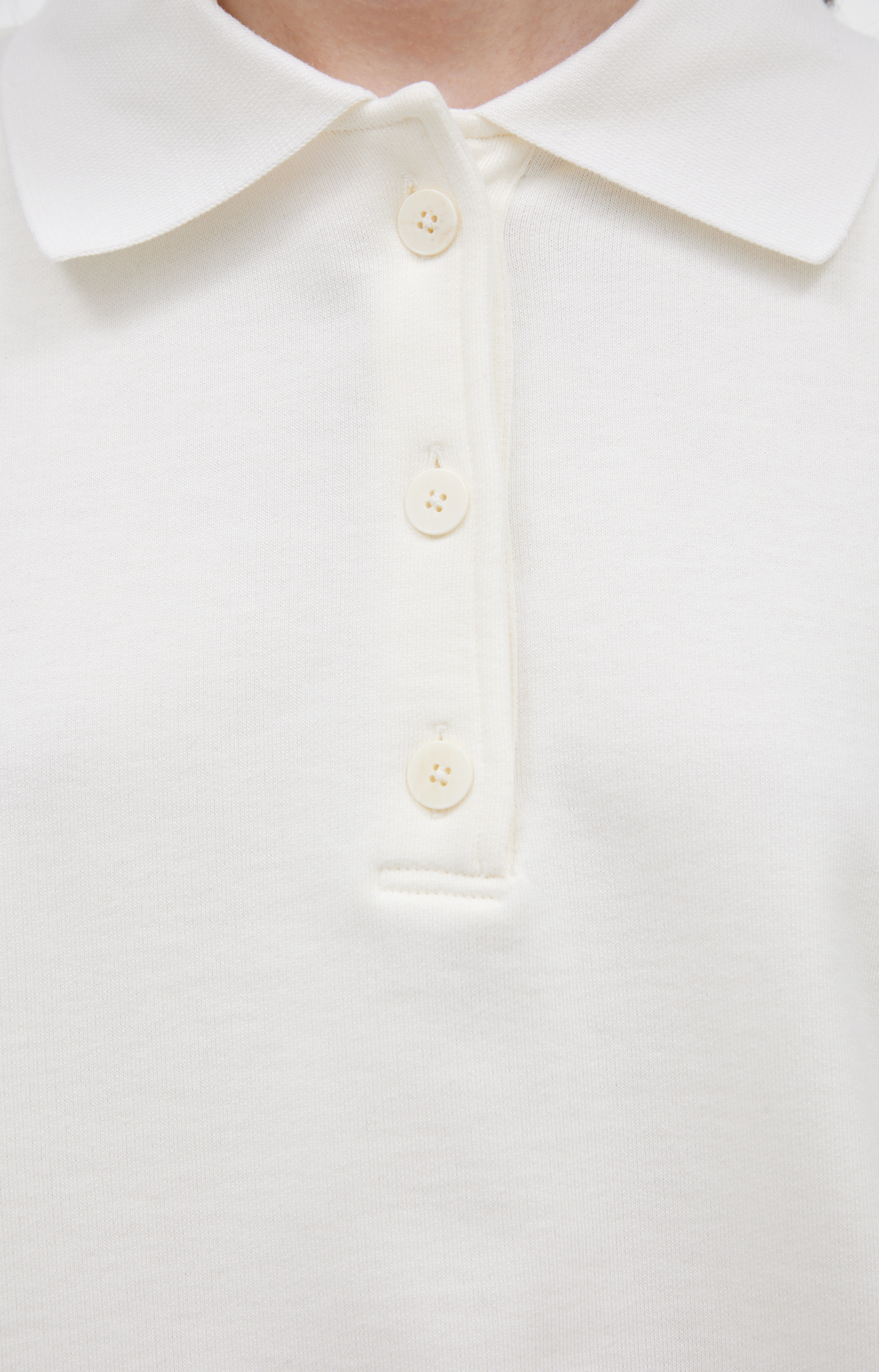 WHITE BUTTON-DOWN POLO SHIRT - 4