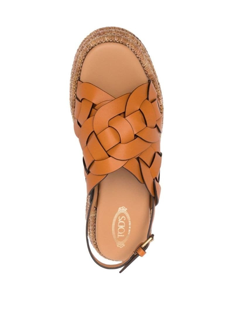 45mm woven leather sandals - 4