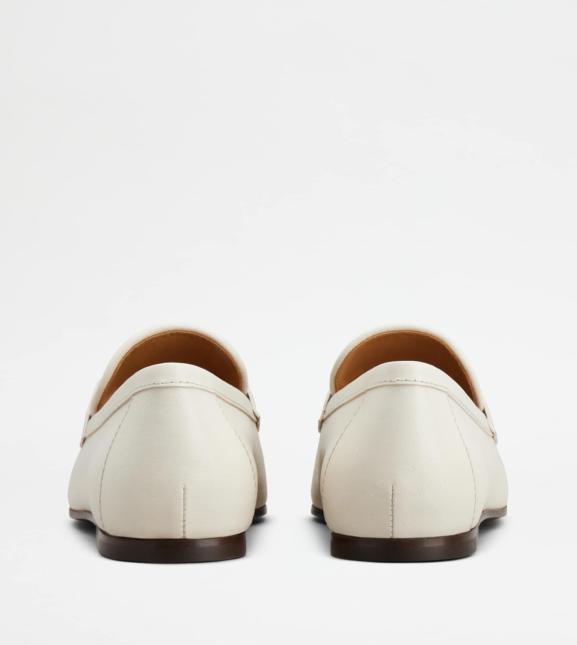 LOAFERS IN LEATHER - OFF WHITE - 2