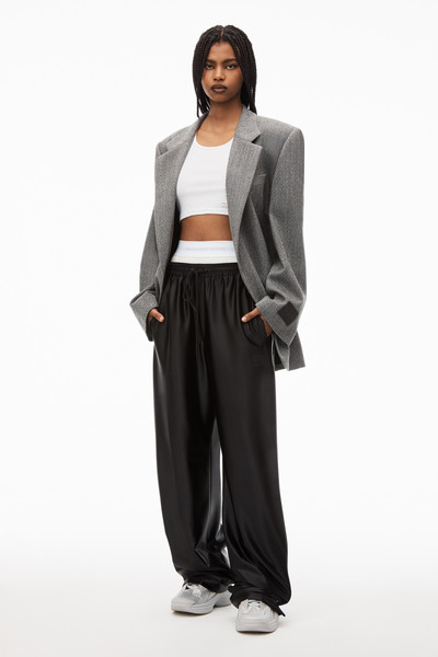 Alexander Wang track pant in satin jersey outlook