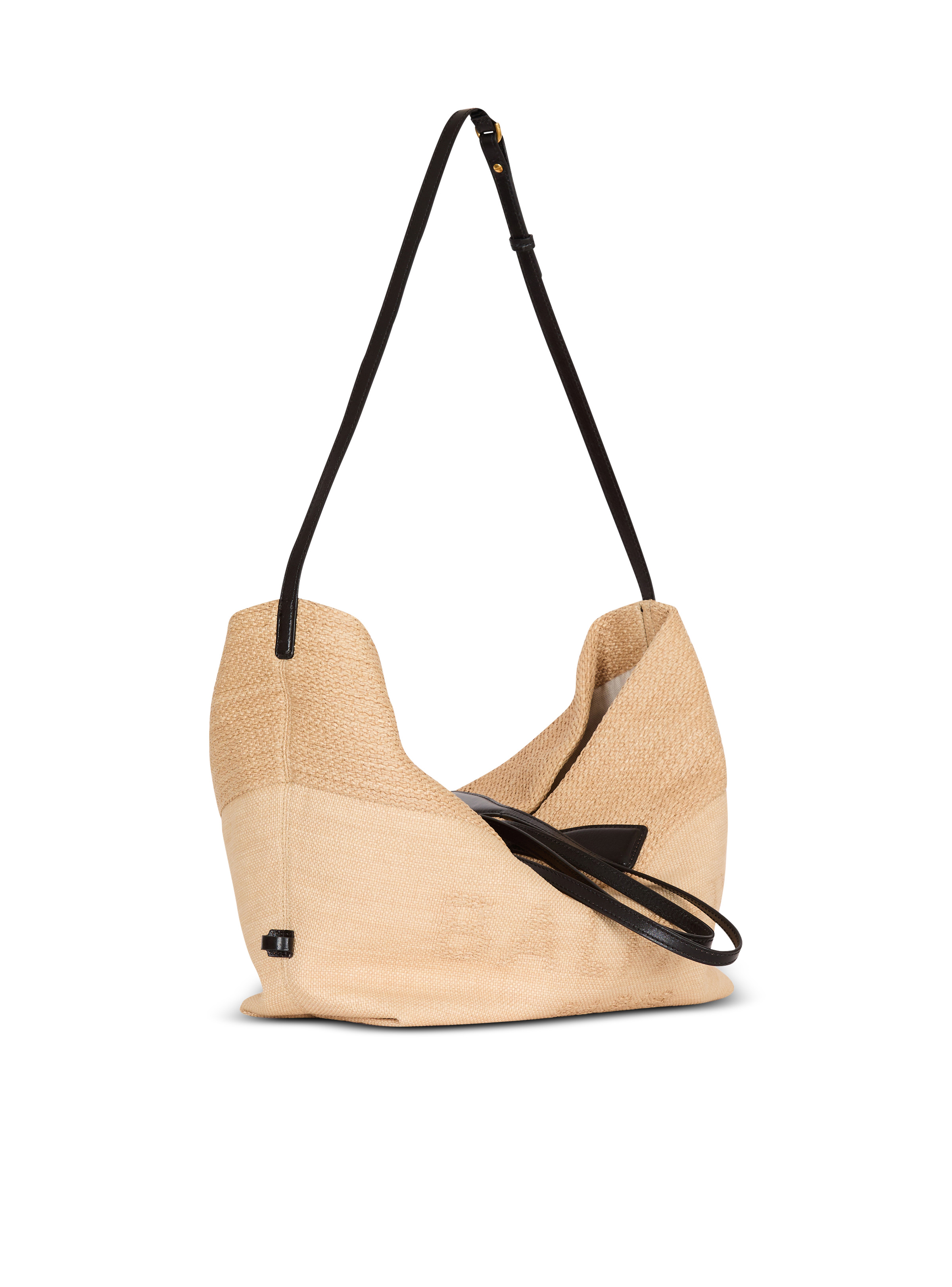 Track raffia tote bag - 3
