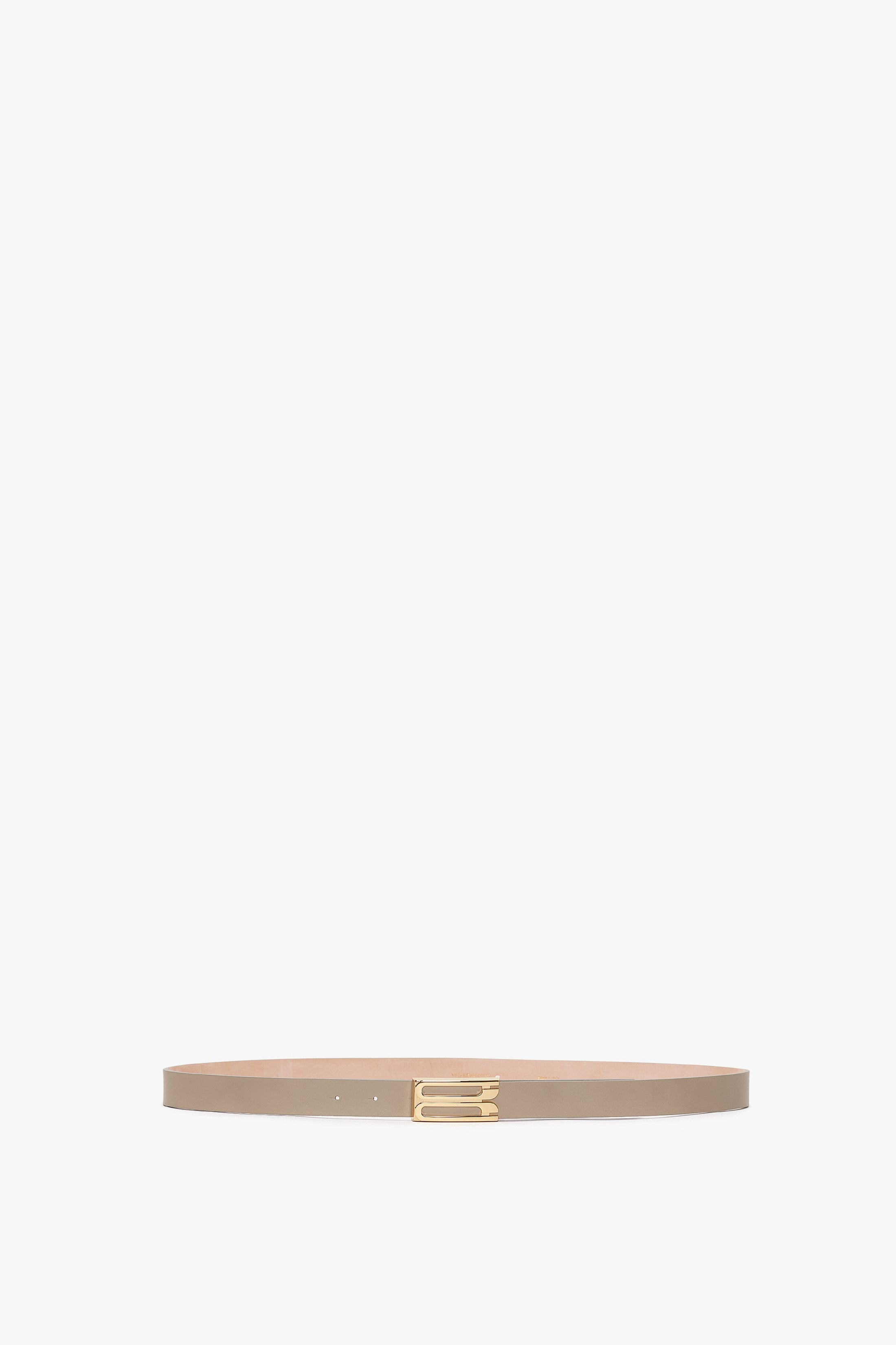 Exclusive Frame Belt In Beige Leather - 1