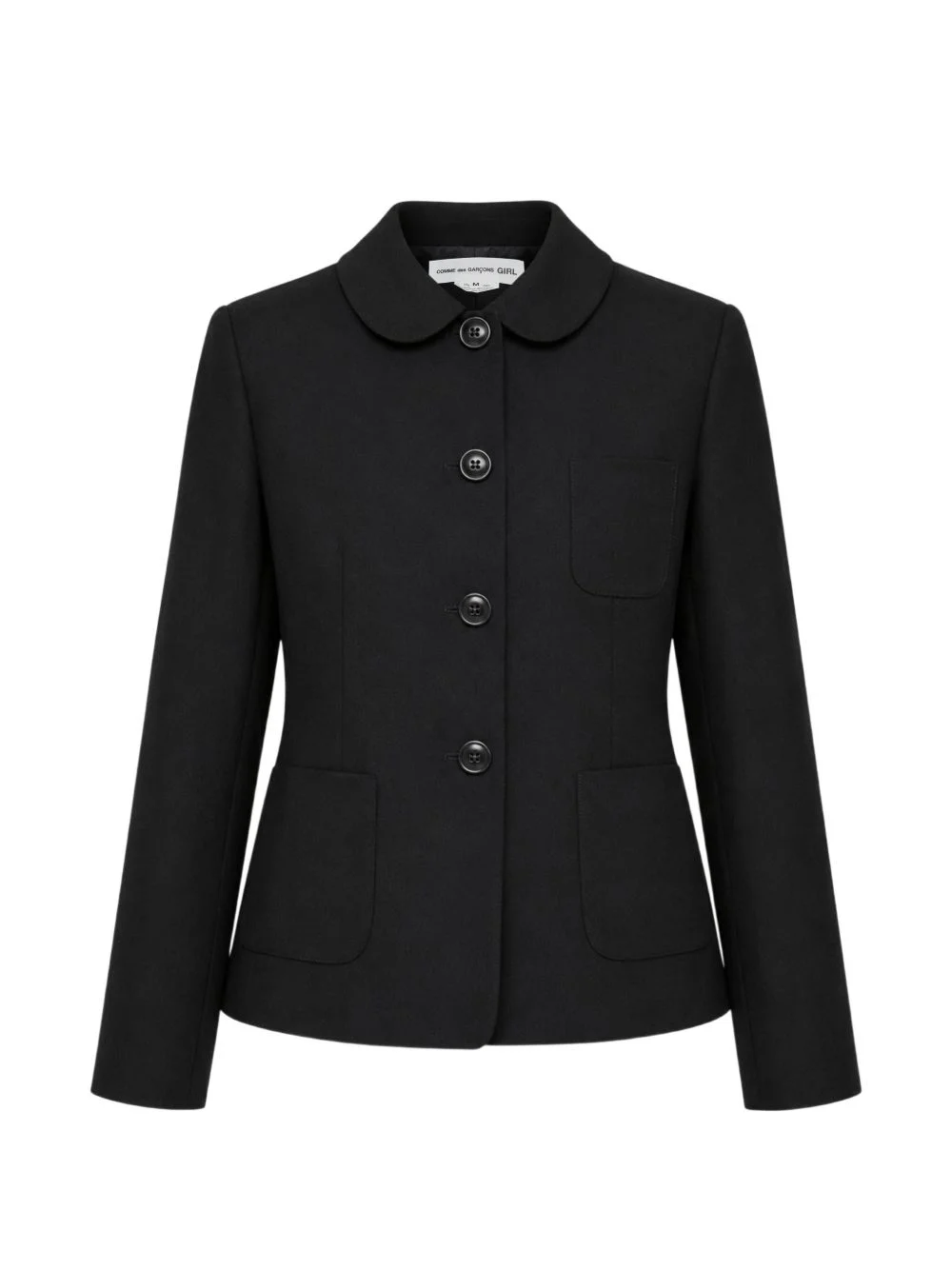 peter-pan collar button-up jacket - 1