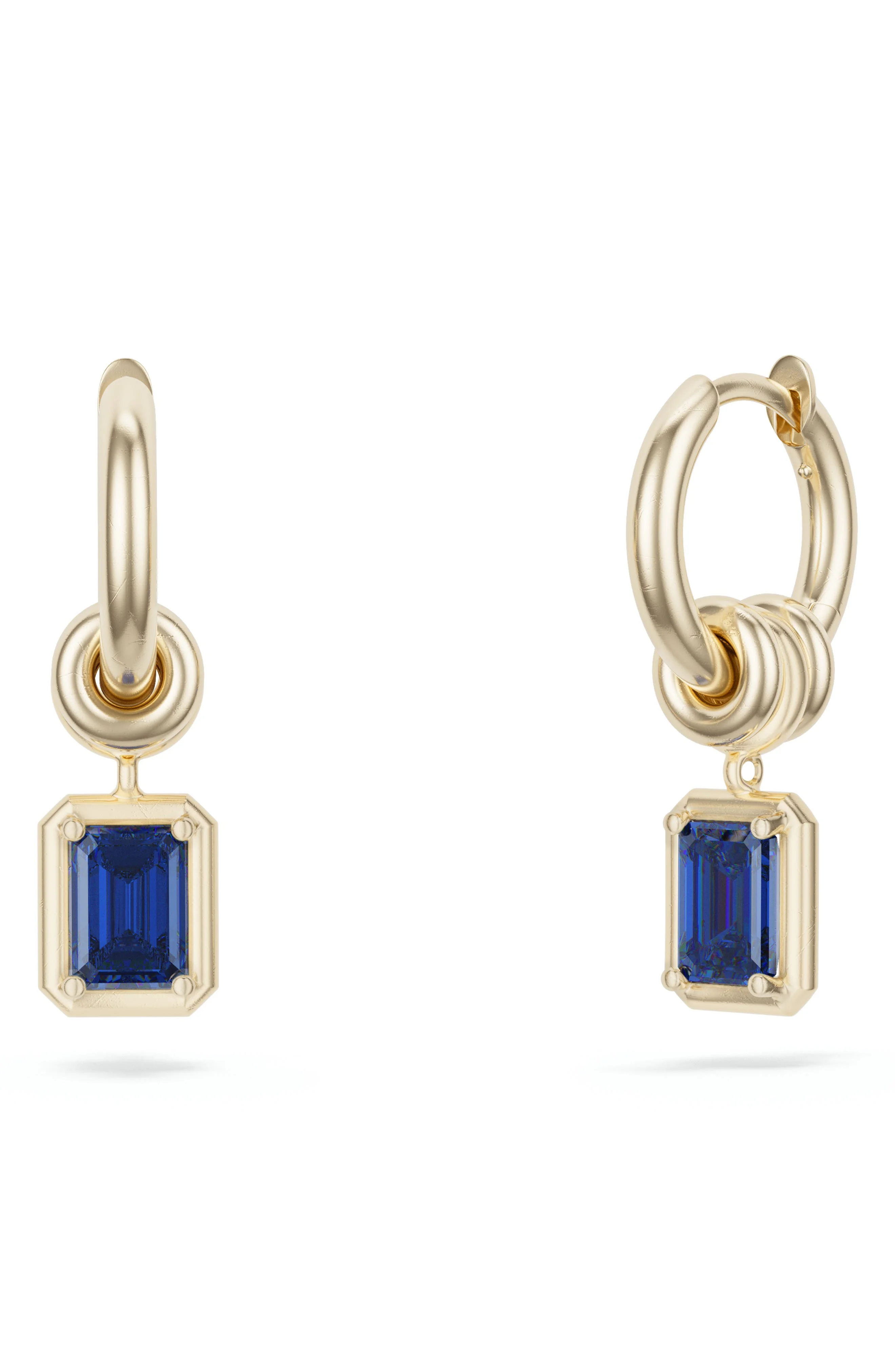 Spinelli Kilcollin Zahra Sapphire Drop Huggie Hoop Earrings in Yellow Gold/Blue at Nordstrom - 1