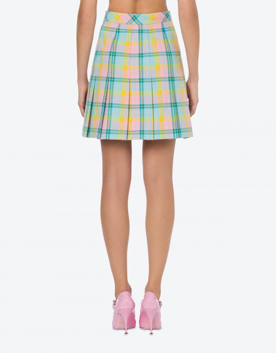 CHECK COTTON MINI SKIRT - 3