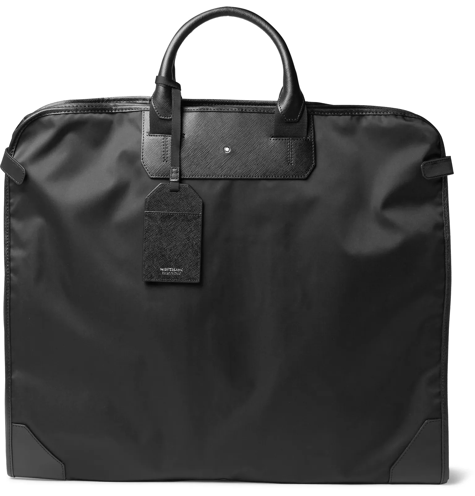 Sartorial Cross-Grain Leather-Trimmed Shell Garment Bag - 1