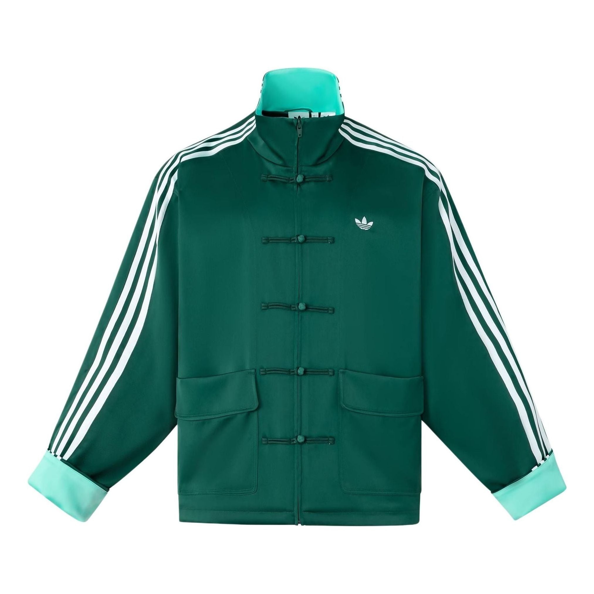 adidas originals Cn Tt Satin Jacket Asia Sizing 'Green' JD3381 - 1