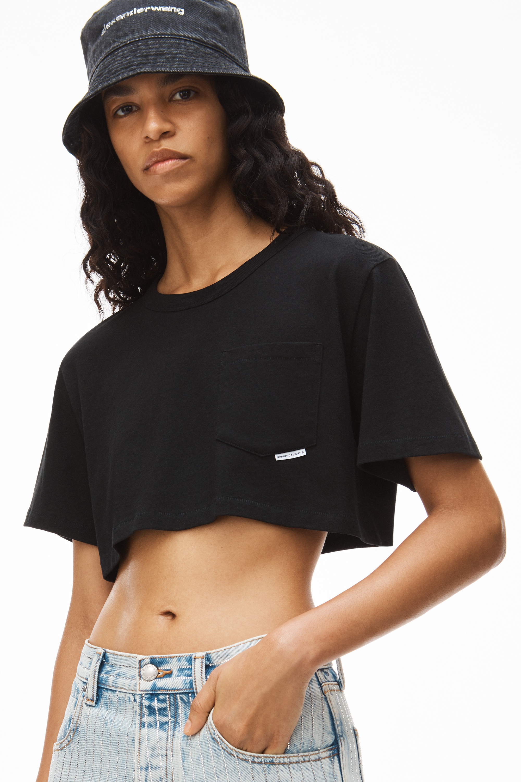 CROP TEE IN HIGH TWIST JERSEY - 3