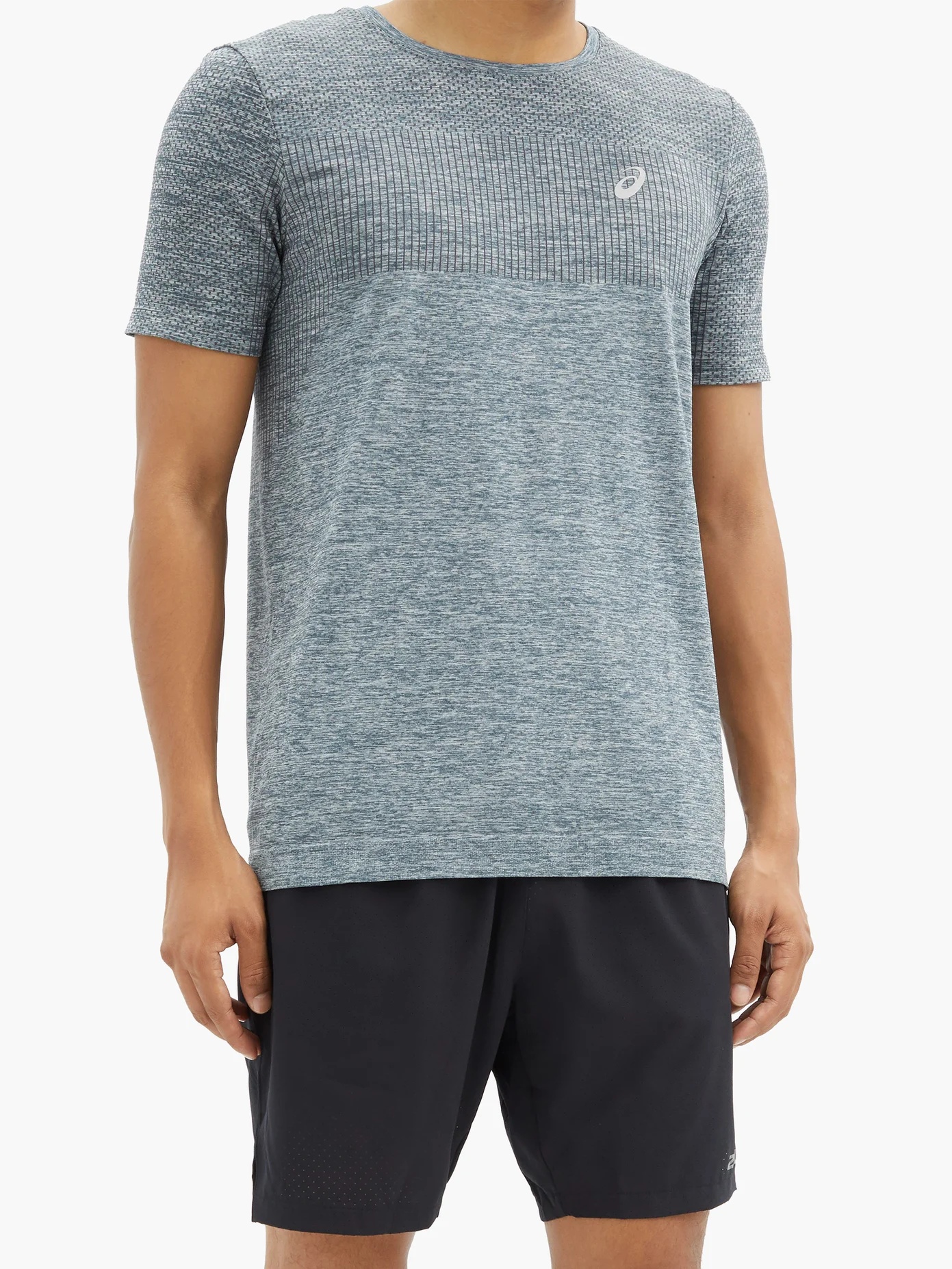 Race reflective-logo seamless jersey T-shirt - 2