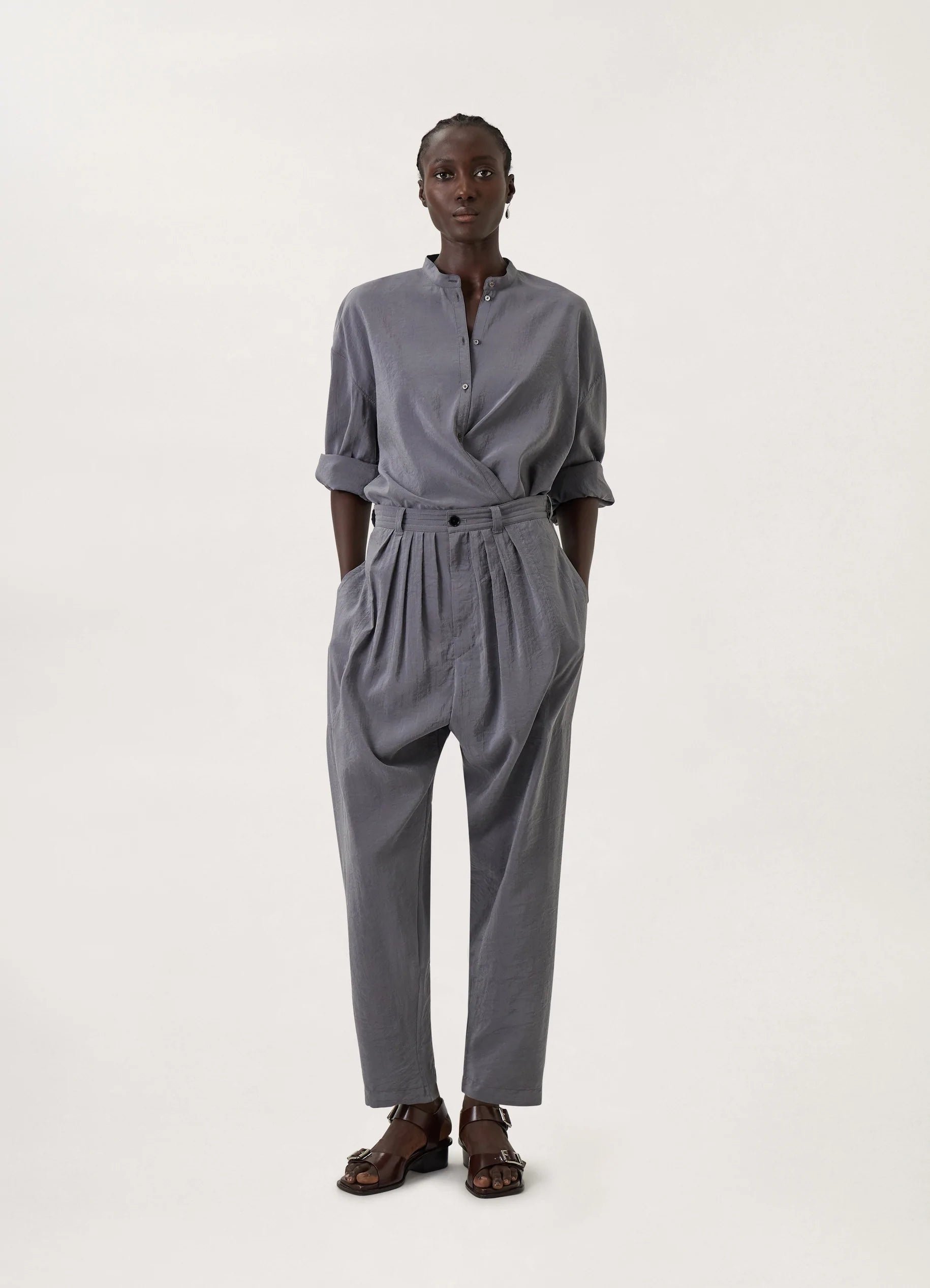 SOFT PLEATED PANTS - 2