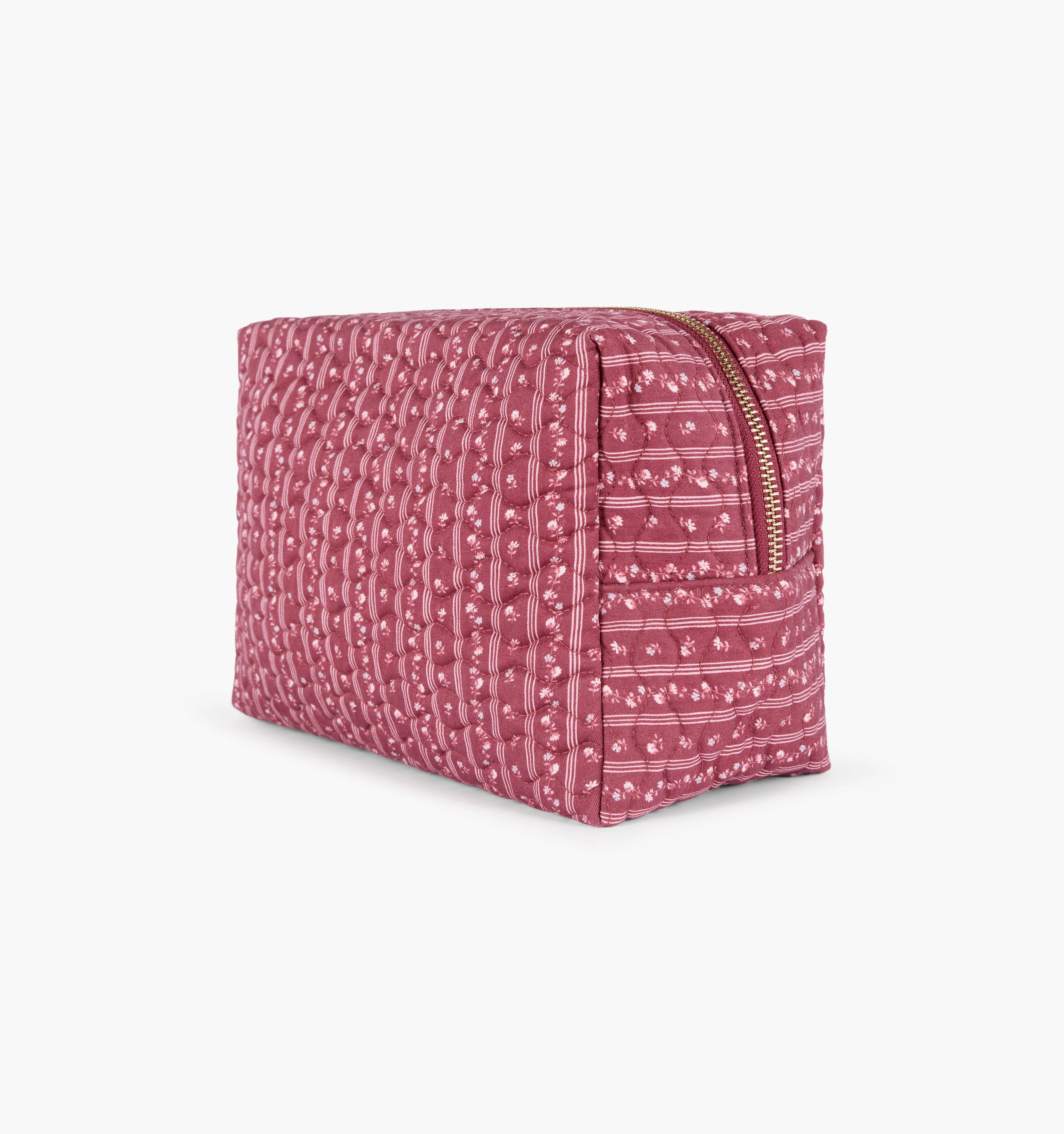 The Quilted Cosmetic Bag - Bramble Stripe Berry - 1