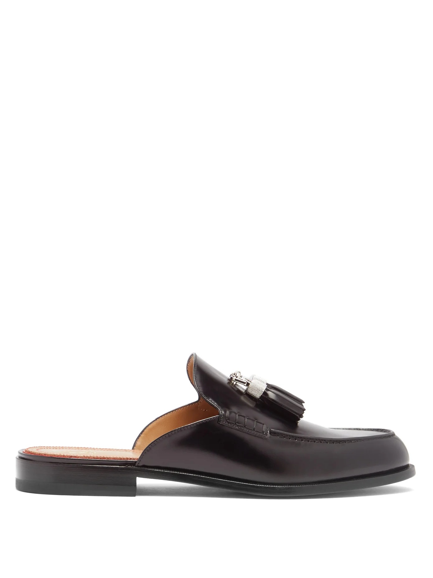 Rivaslide tasselled leather backless loafers - 1