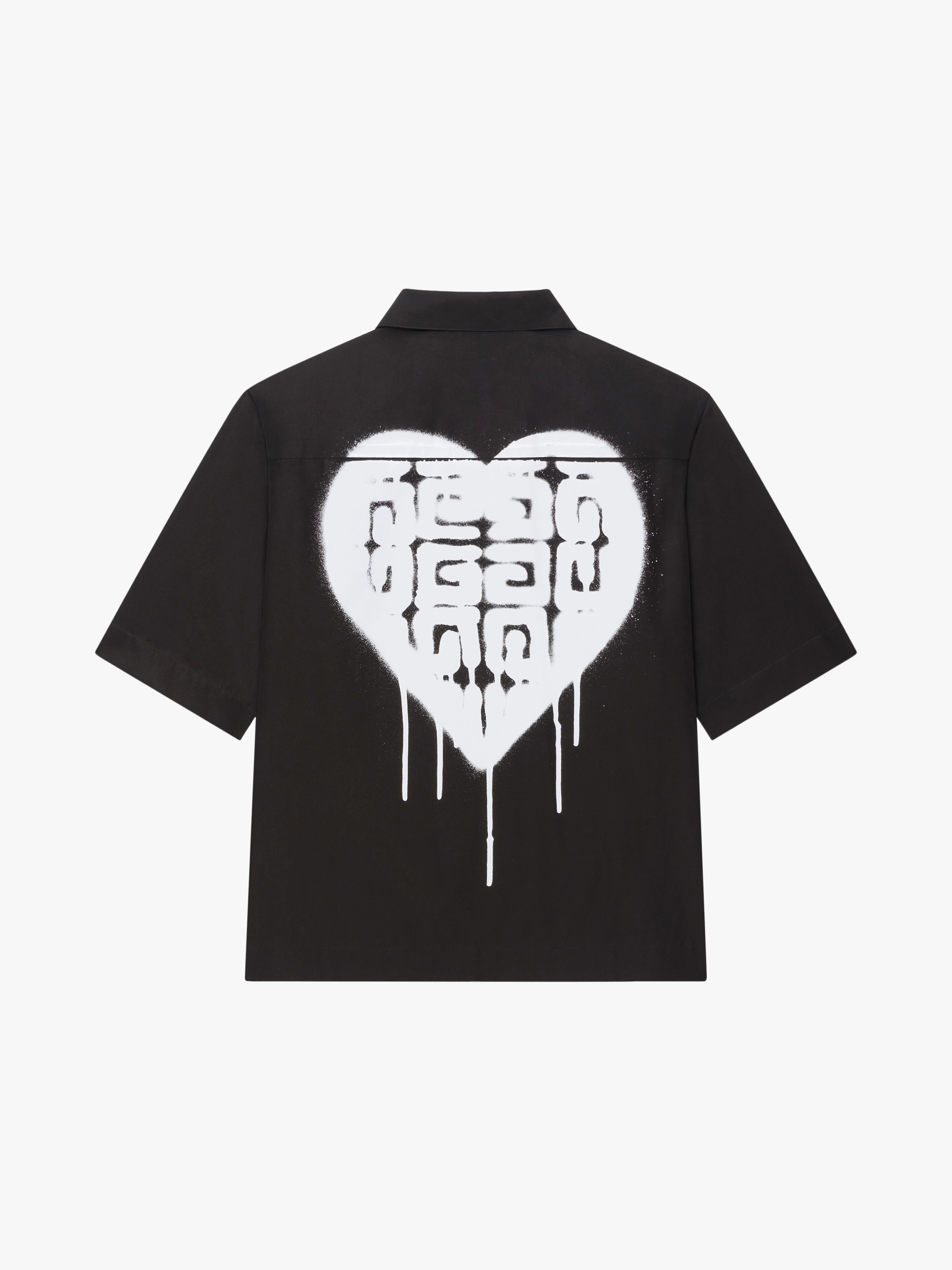 SHIRT IN POPLIN WITH TAG EFFECT PRINT - 6