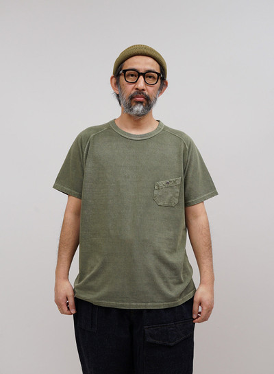 Nigel Cabourn 5.6oz Basic T-Shirt Pigment in Green outlook