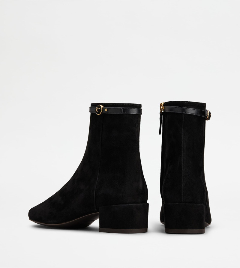 Tod's ANKLE BOOTS IN SUEDE - BLACK outlook