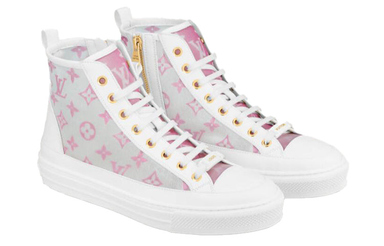 (WMNS) LOUIS VUITTON Stellar Ankle Sneakers 'Grey Pink White' 1A8NKH - 3