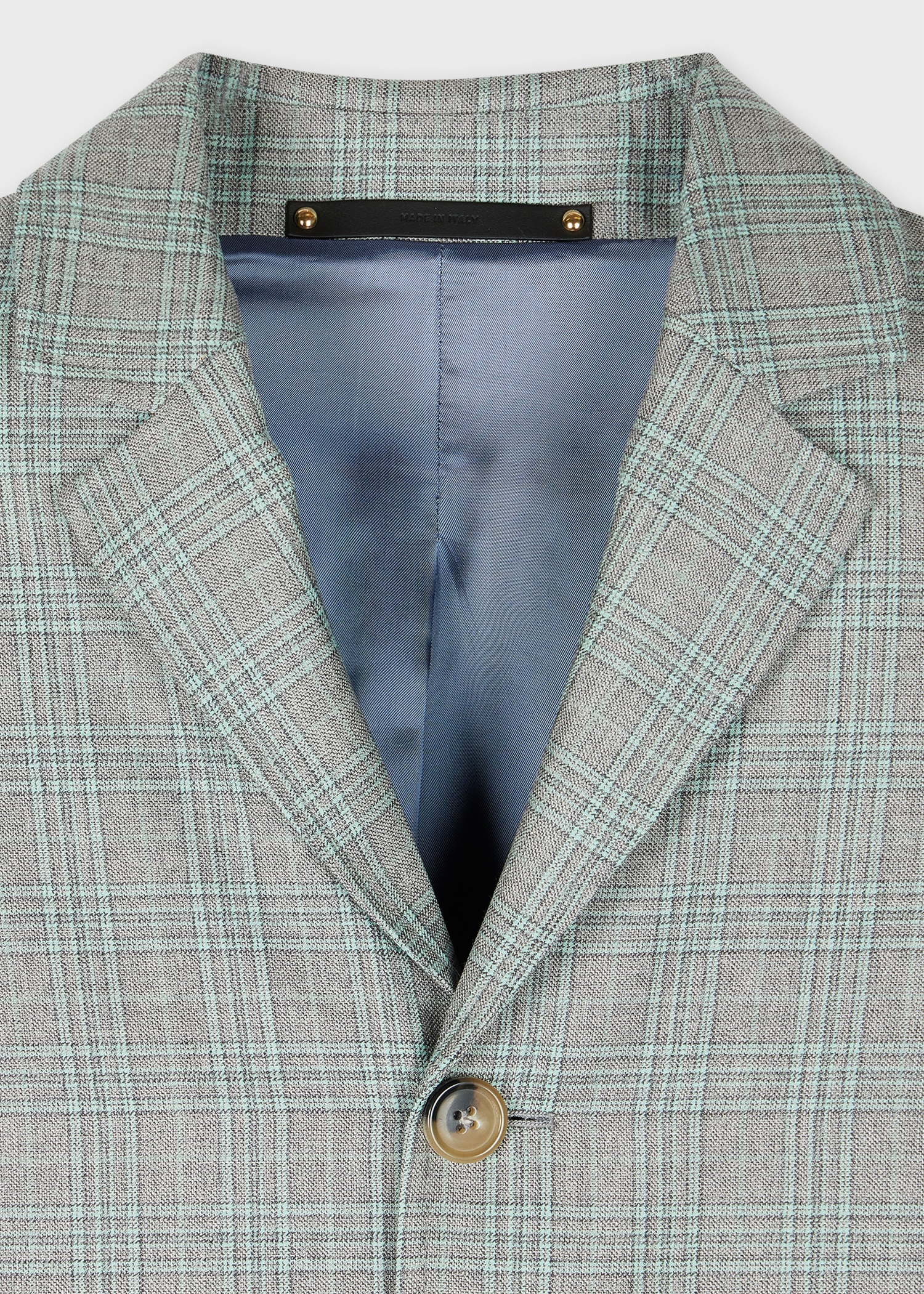 Grey And Green Check Wool Blouson Jacket - 2