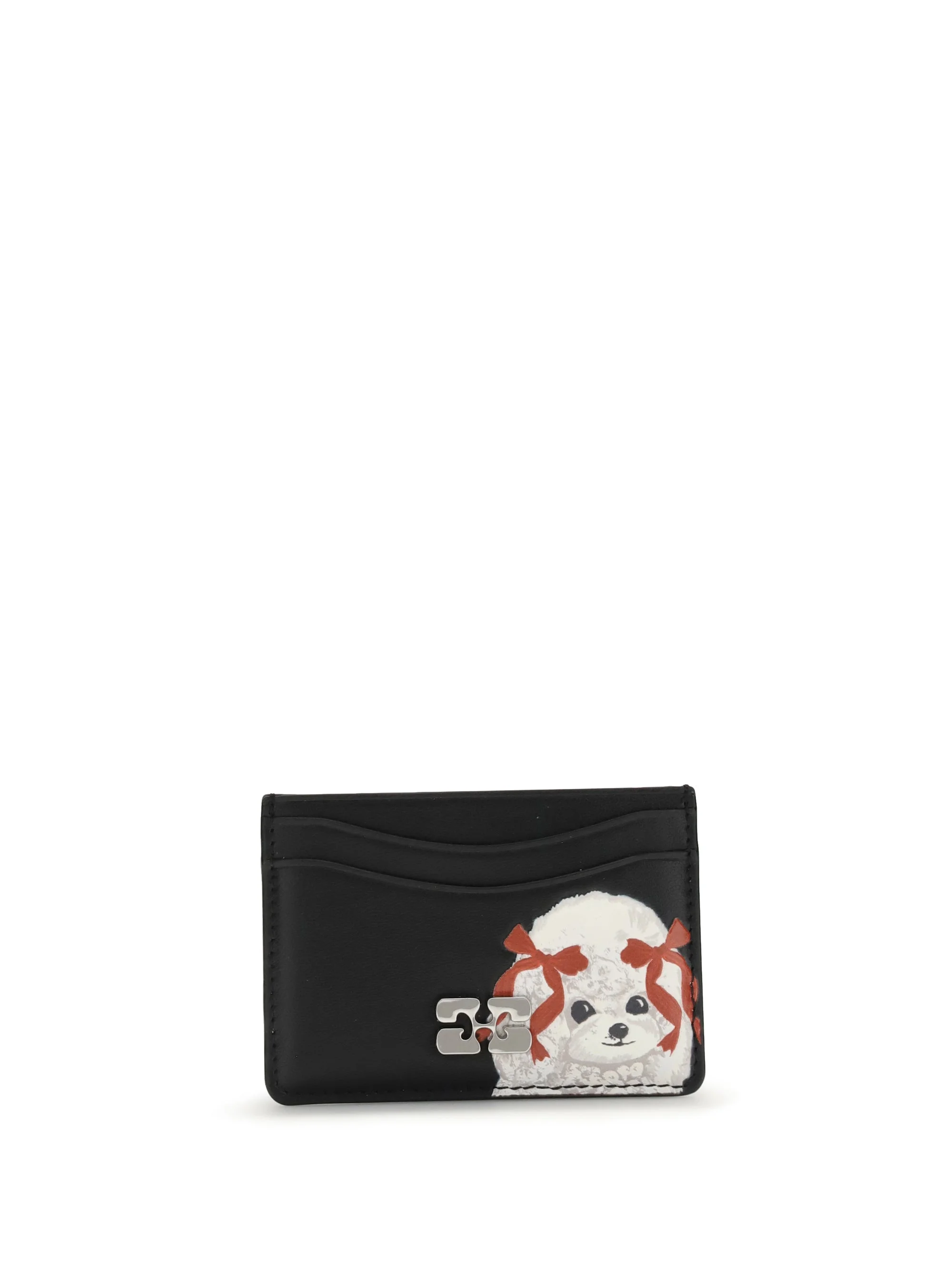Ganni Women Bou Card Holder With Poodle - 1