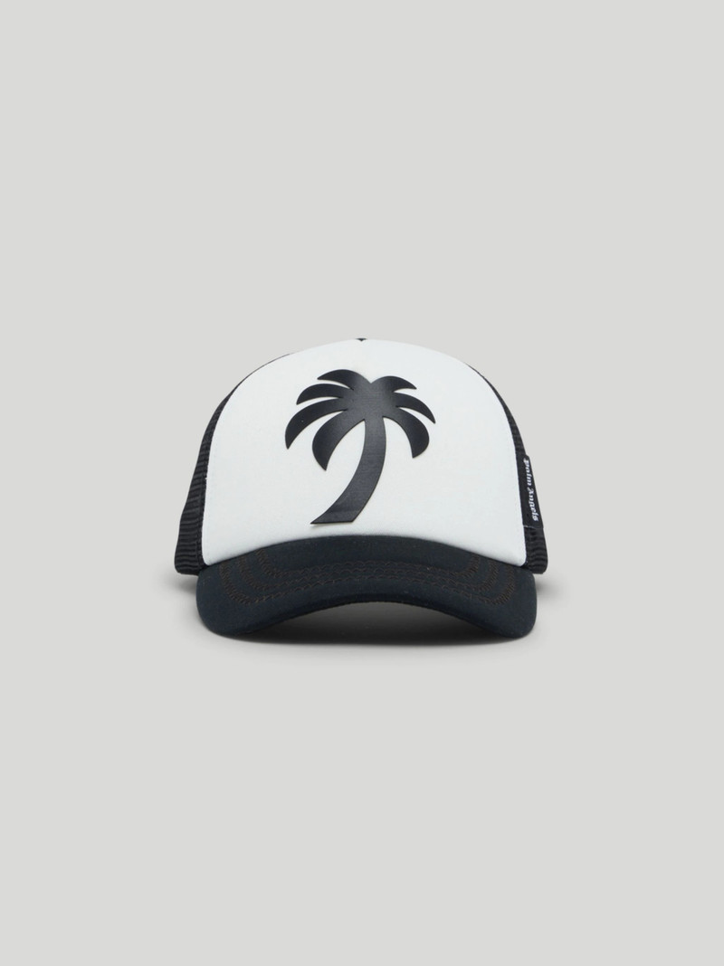 BLACK PALM TRUCKER HAT 1