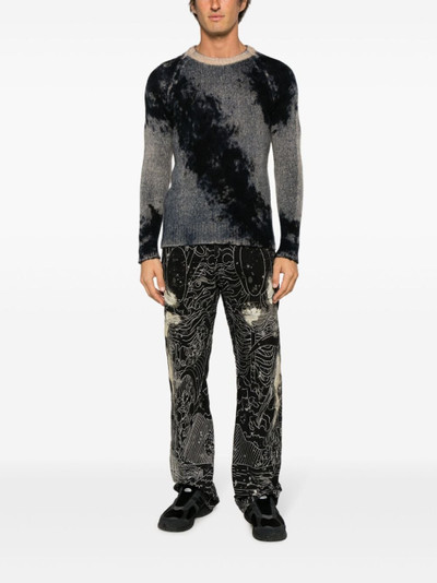 Avant Toi crew-neck abstract-pattern jumper outlook