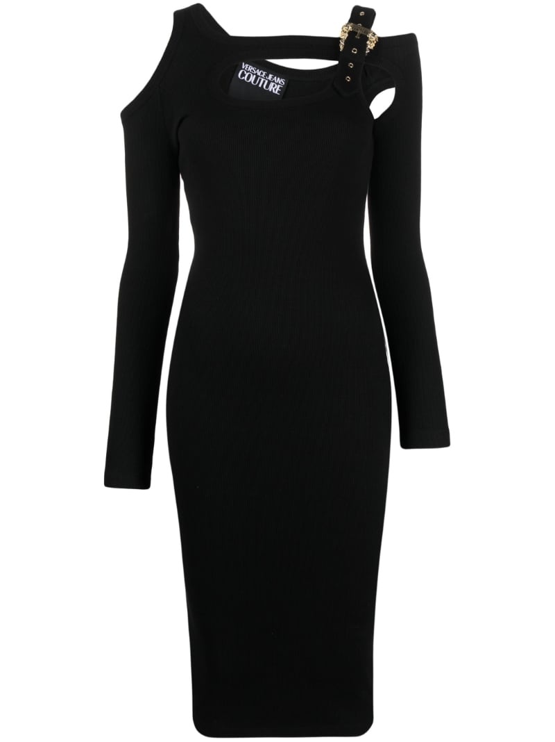 Baroque Buckle cut-out midi dress - 1