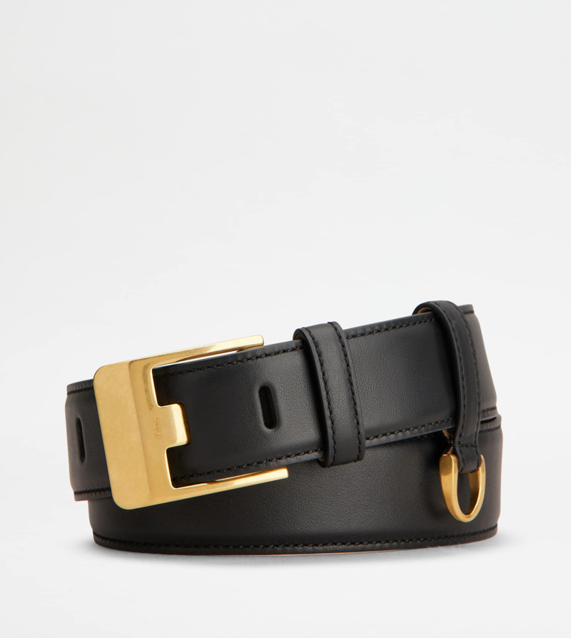 BELT IN LEATHER - BLACK 1