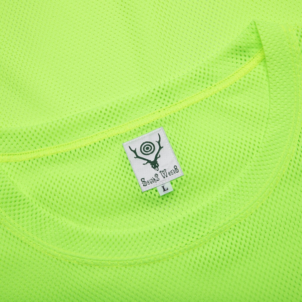 CREW NECK S/S SHIRT KNIT MESH - NEON GREEN - 3