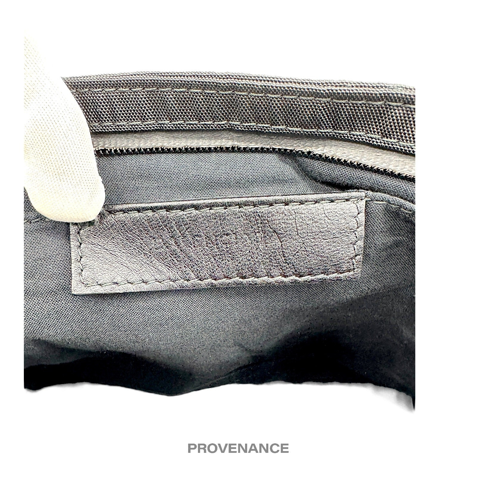 Balenciaga Campaign Logo Zip Clutch Bag - Black - 6