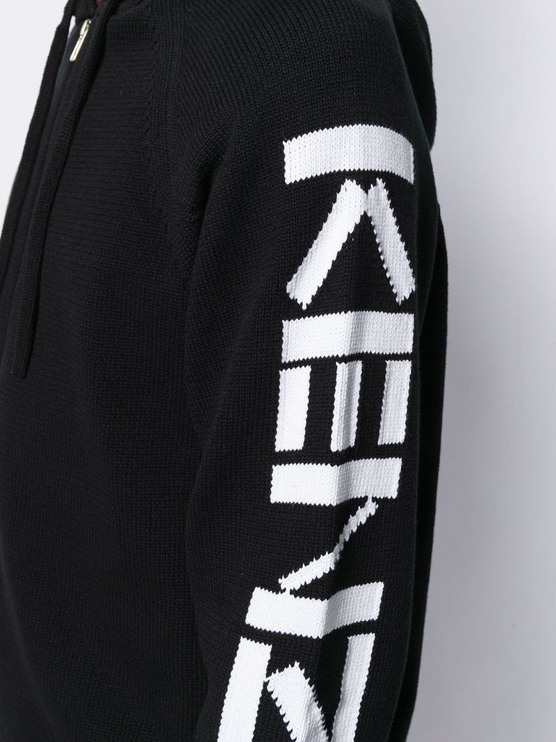 intarsia knit logo hoodie 5
