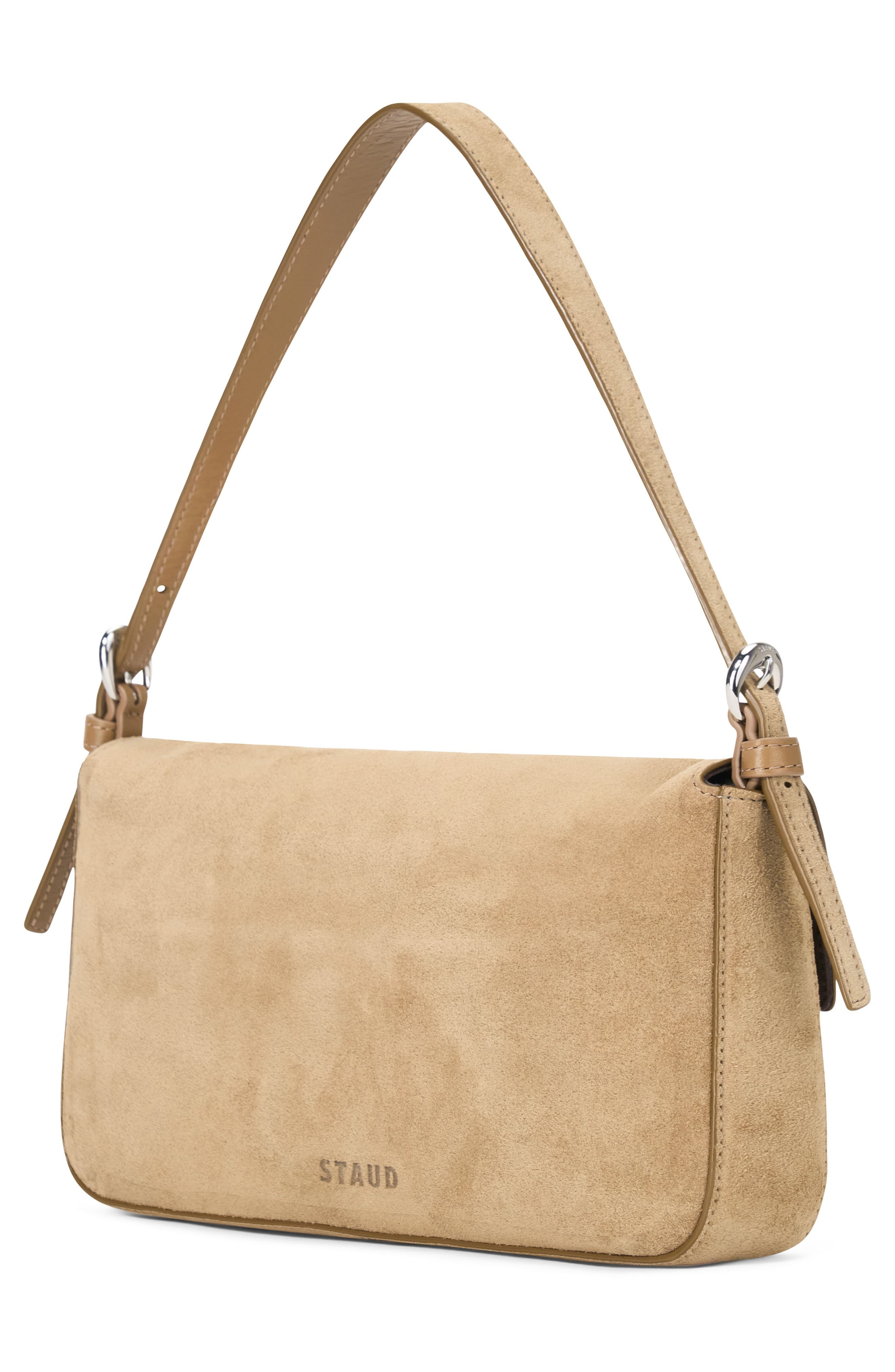 STAUD Harlow Leather Shoulder Bag in Dune at Nordstrom - 3