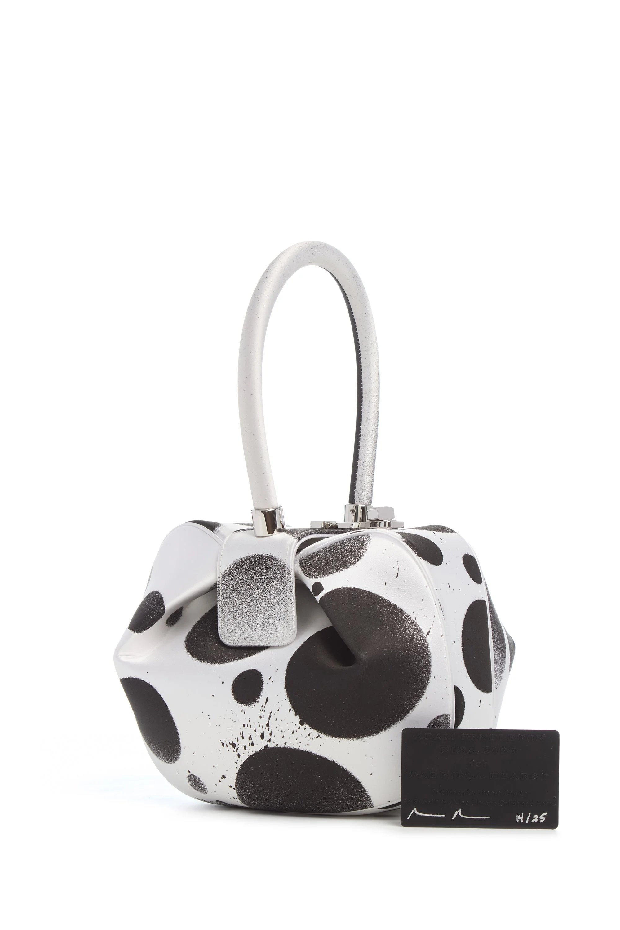 Adam Pendleton x Gabriela Hearst Nina Bag in Black & White Satin № 14 - 1