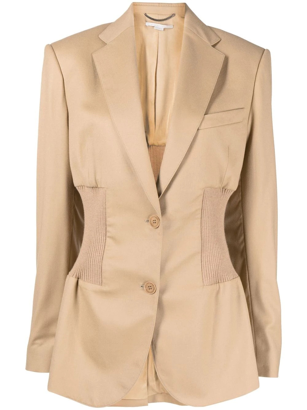banded single-breasted blazer - 1