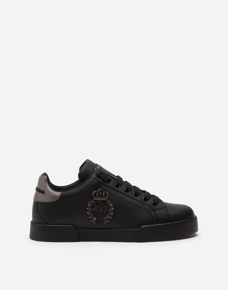 Calfskin nappa Portofino sneakers with crown patch - 1