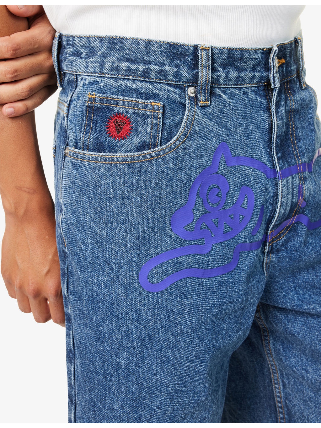 Running Dog Regular-Fit Denim Shorts - 5