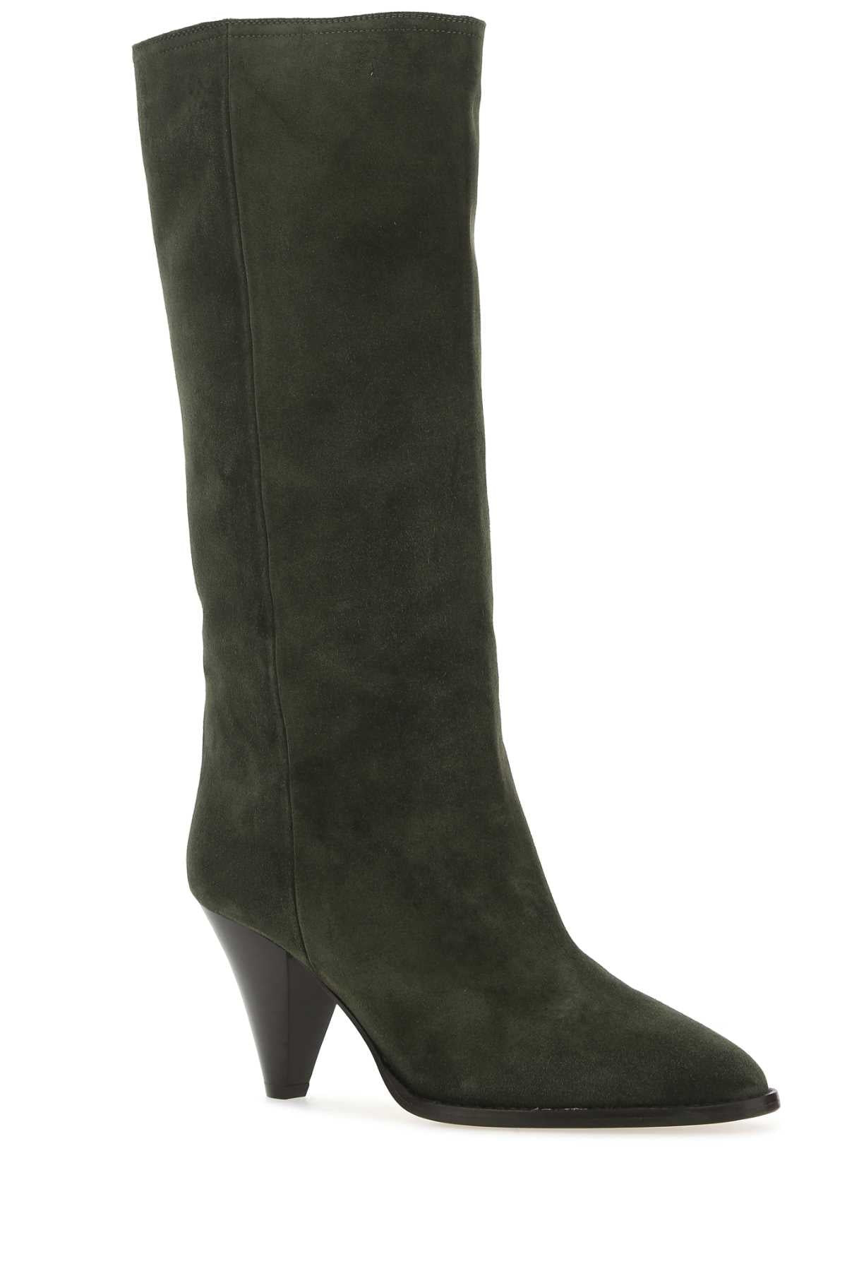 Isabel Marant Women Dark Green Suede Lispa Boots - 2