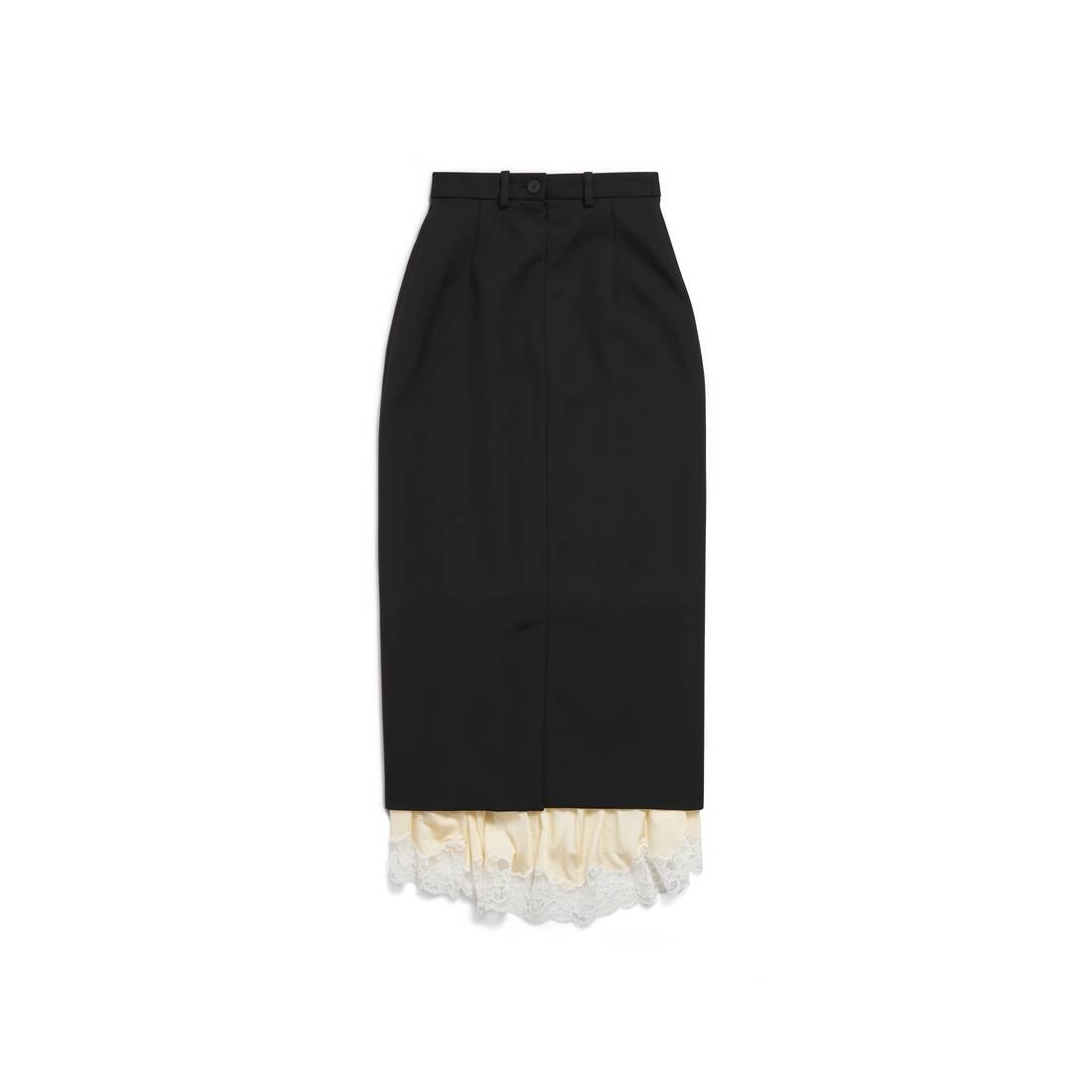Women's Lingerie Tailored Skirt in Black/beige - 2