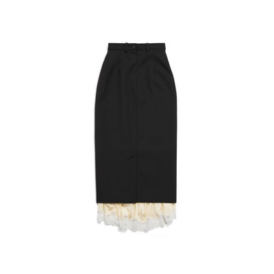 BALENCIAGA Women's Lingerie Tailored Skirt in Black/beige outlook