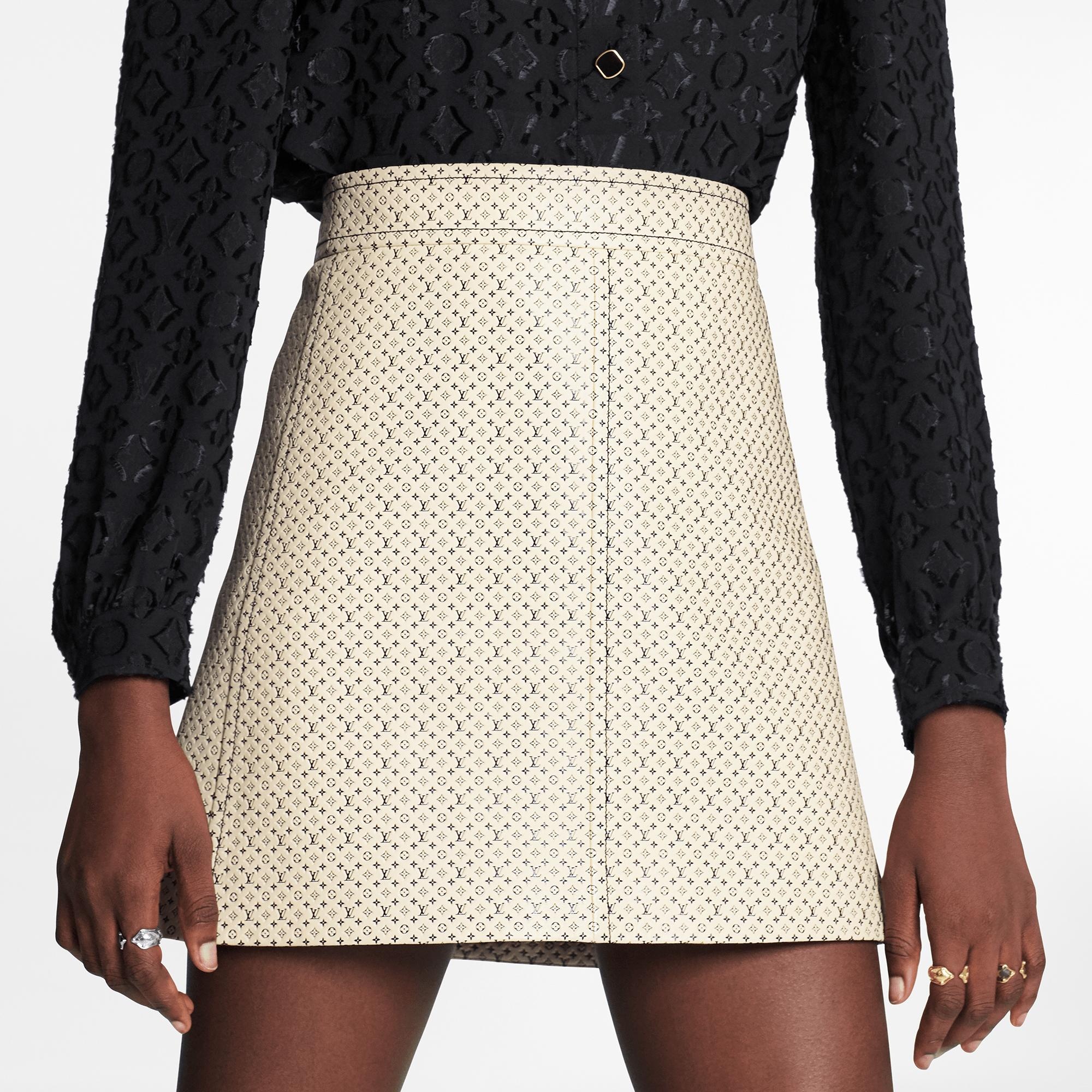 Louis Vuitton Monogram Leather Mini Skirt - 3