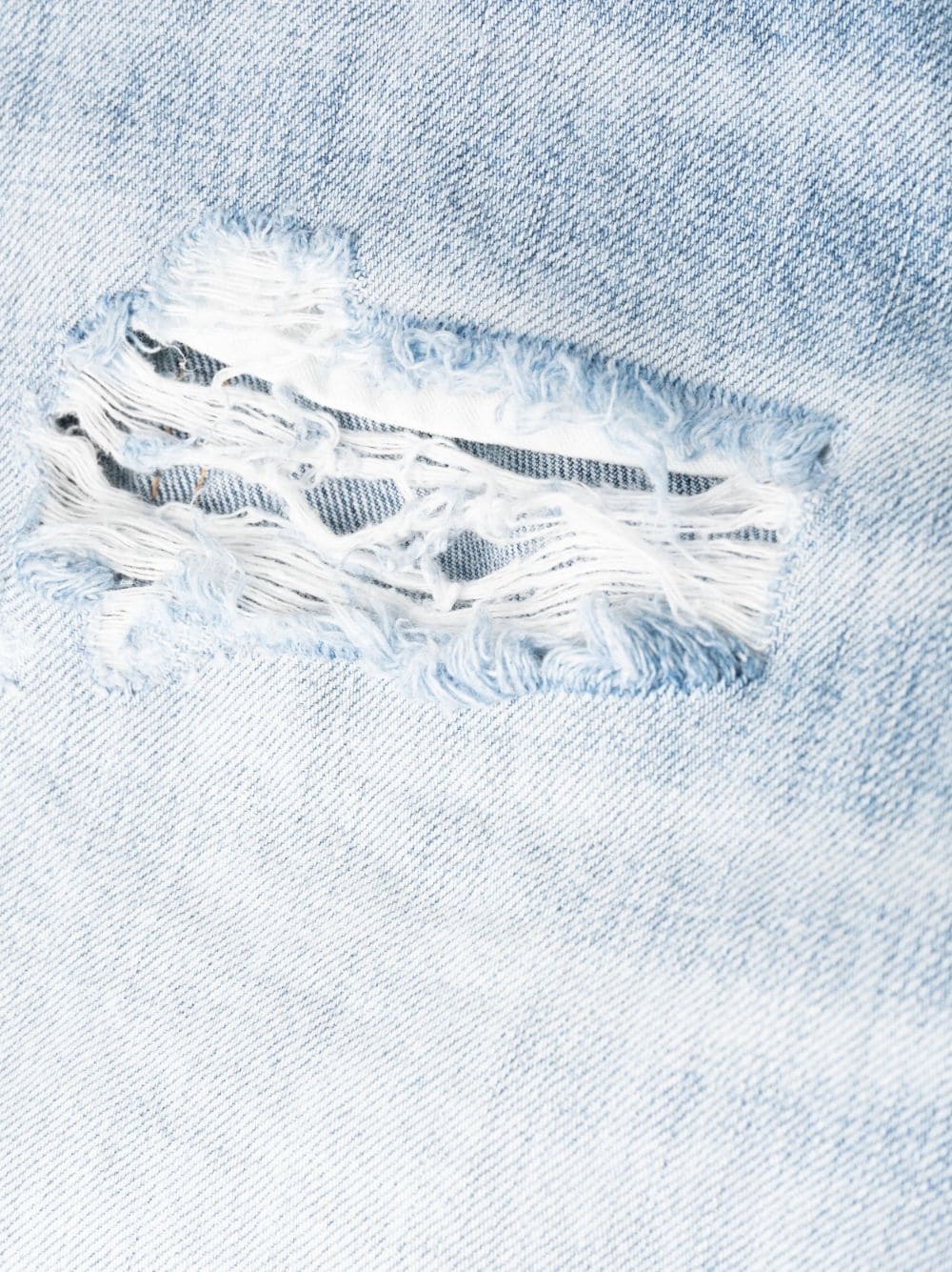 distressed straight-leg jeans - 8